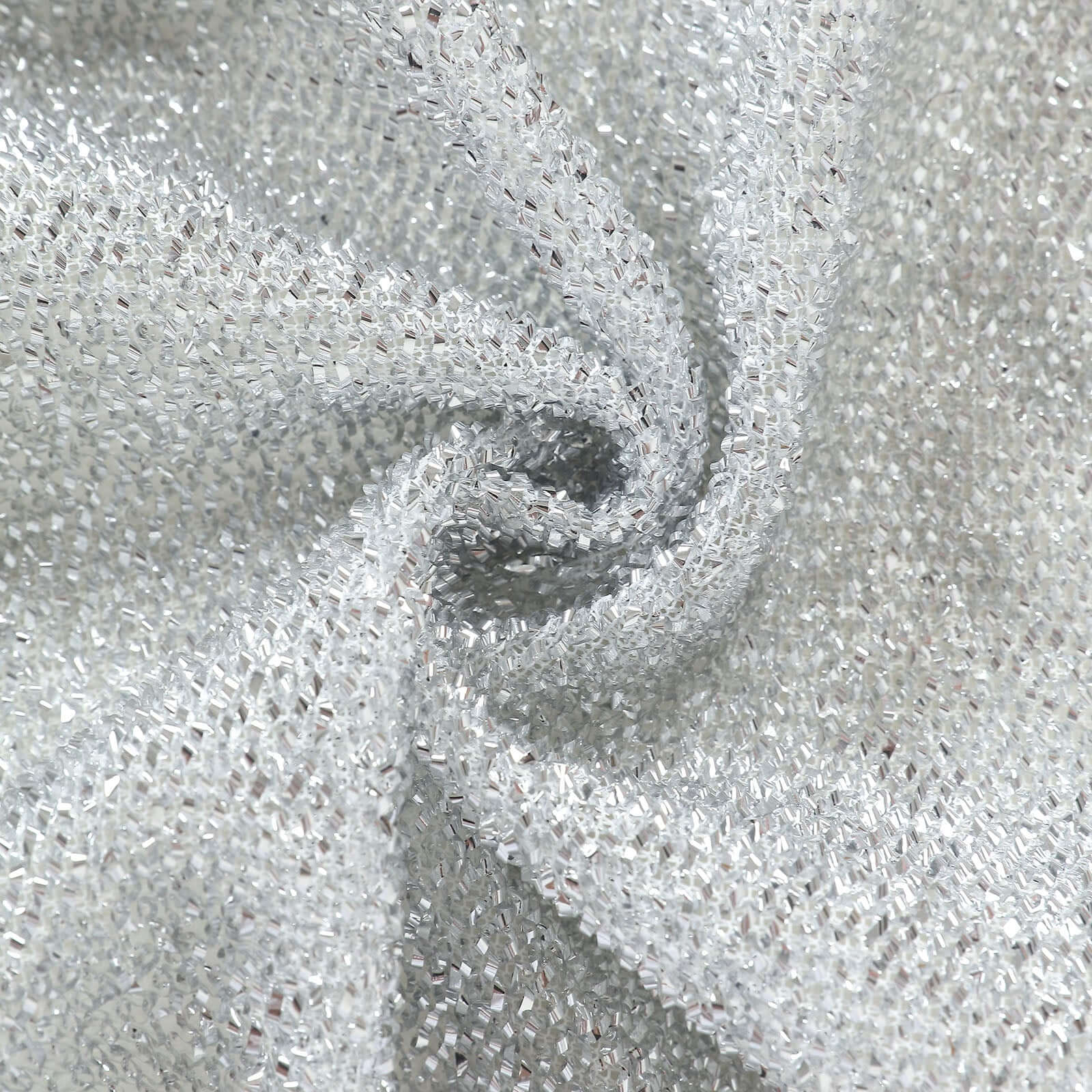 Silver Shimmer Tinsel Spandex Wedding Arch Cover For Fitted Round Top Chiara Backdrop Stand 5ft - Image 12