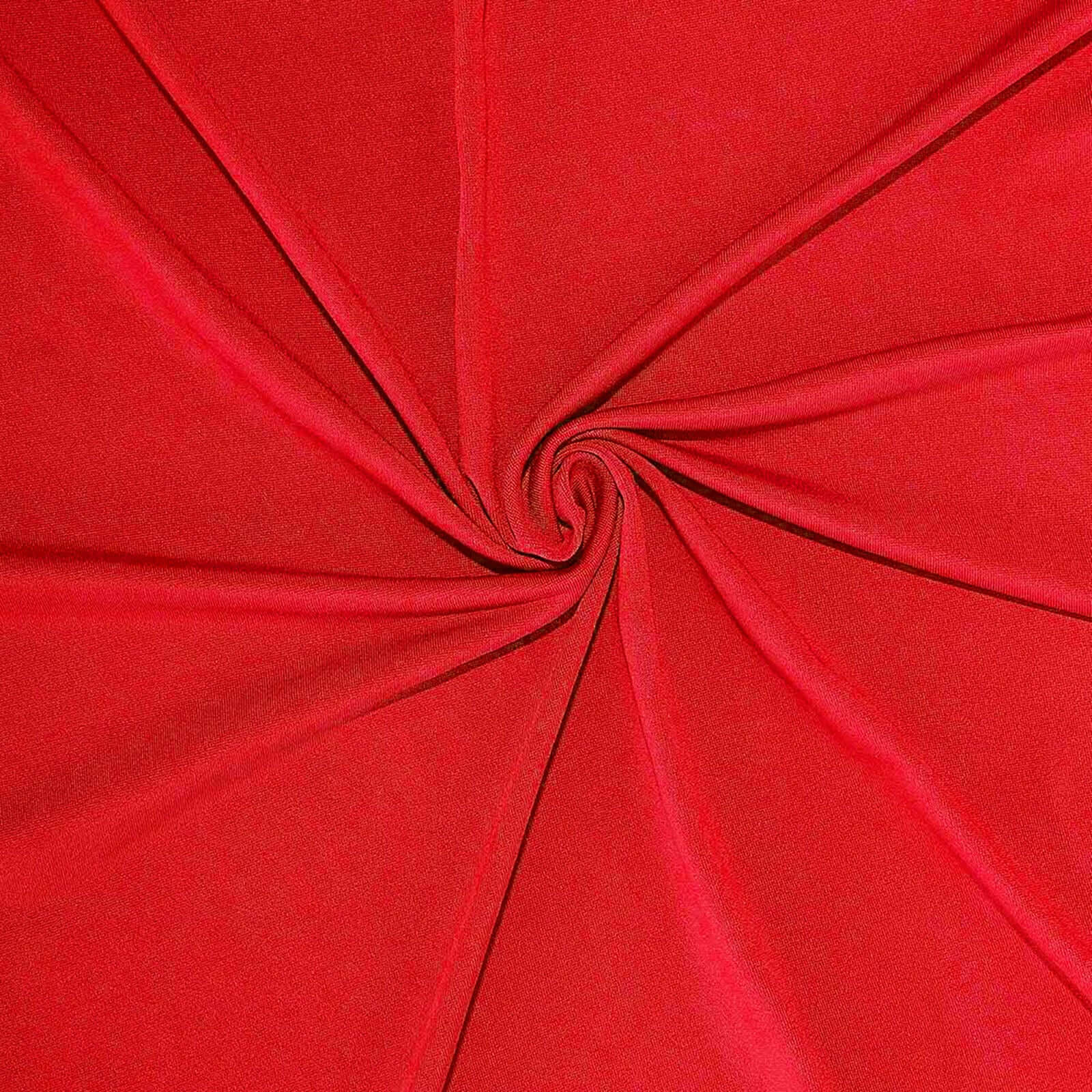 Red 4-Way Stretch Spandex Backdrop Drape Curtain, Wrinkle Free Event Divider Panel with Rod Pockets - 5ftx10ft - Image 7