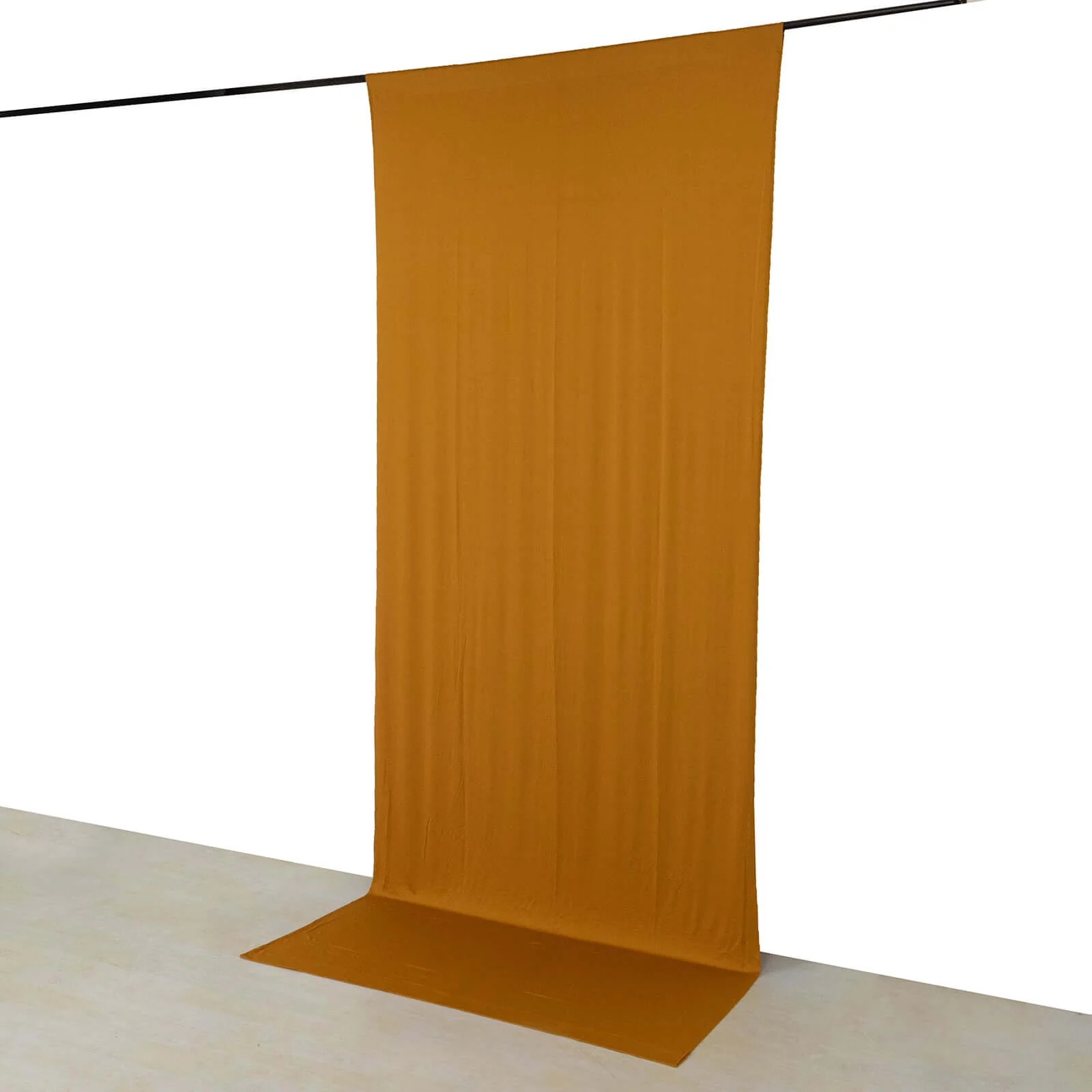 Gold 4-Way Stretch Spandex Backdrop Drape Curtain, Wrinkle Free Event Divider Panel with Rod Pockets - 5ftx12ft - Image 7