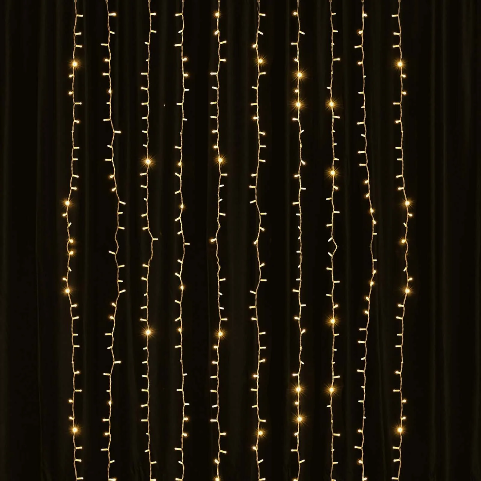 Warm White 192 LED Icicle Curtain Fairy String Lights with 8 Modes 5ftx8ft - Image 3