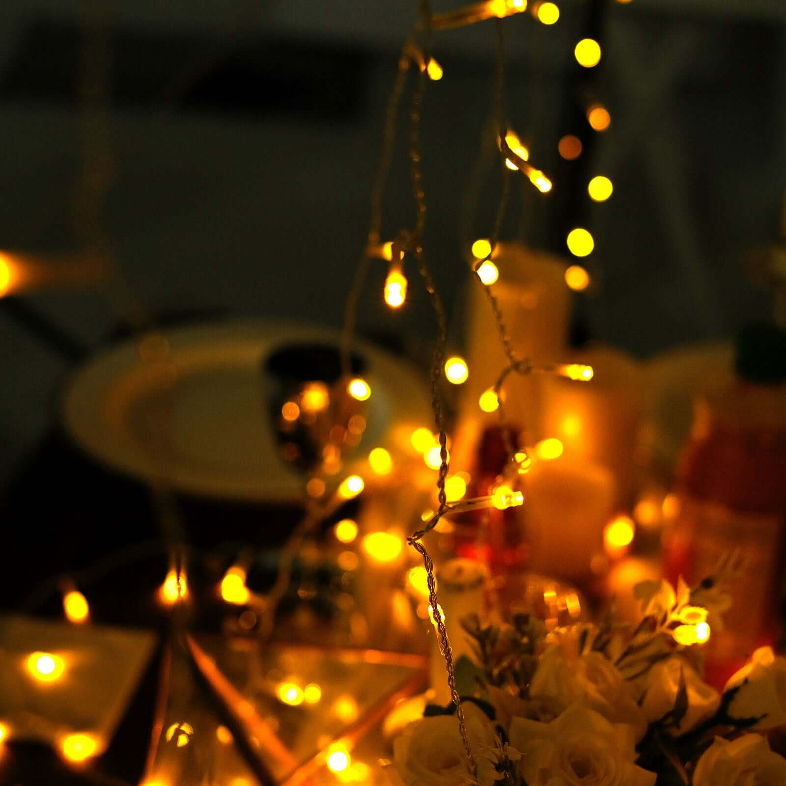 Warm White 192 LED Icicle Curtain Fairy String Lights with 8 Modes 5ftx8ft - Image 6