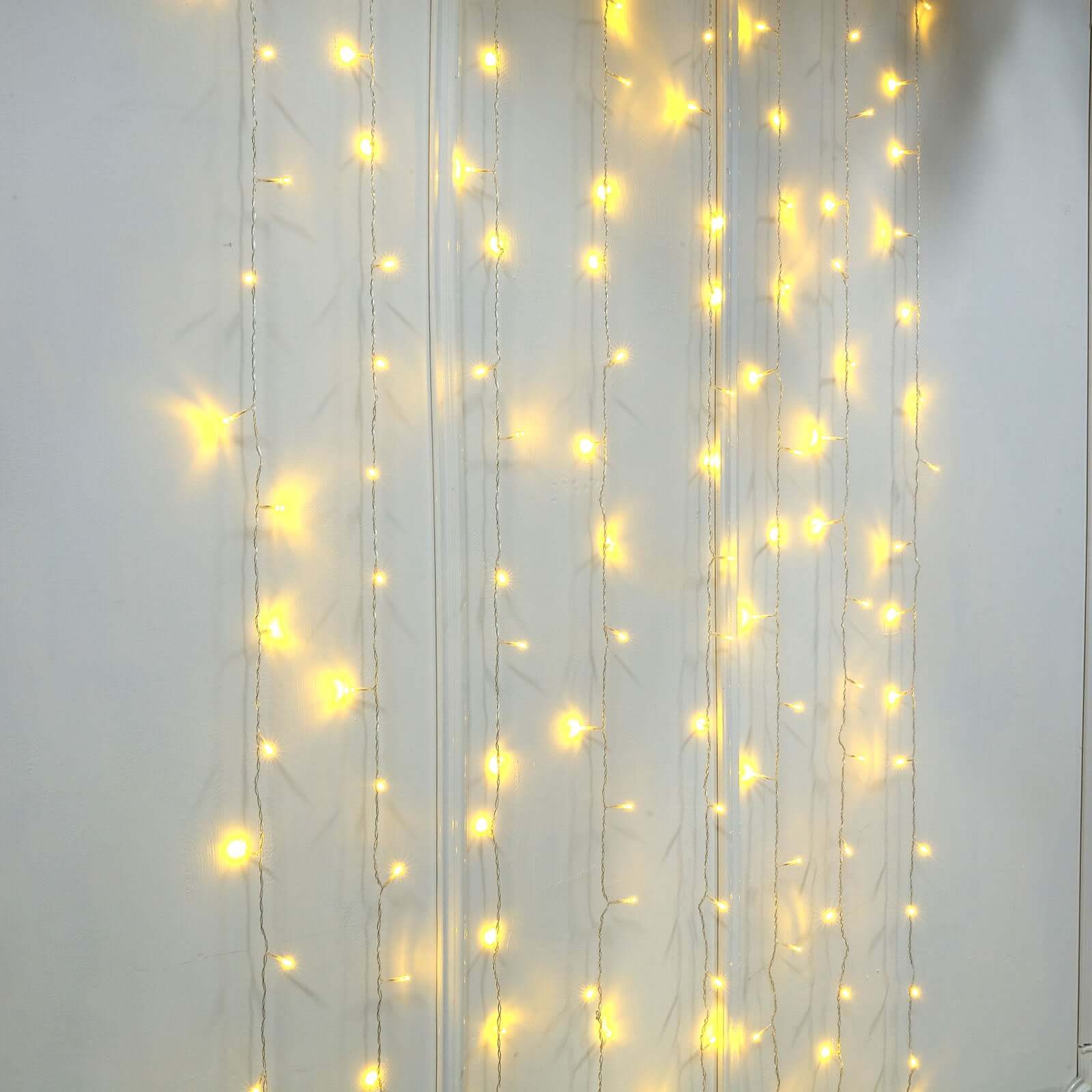 Warm White 192 LED Icicle Curtain Fairy String Lights with 8 Modes 5ftx8ft - Image 8