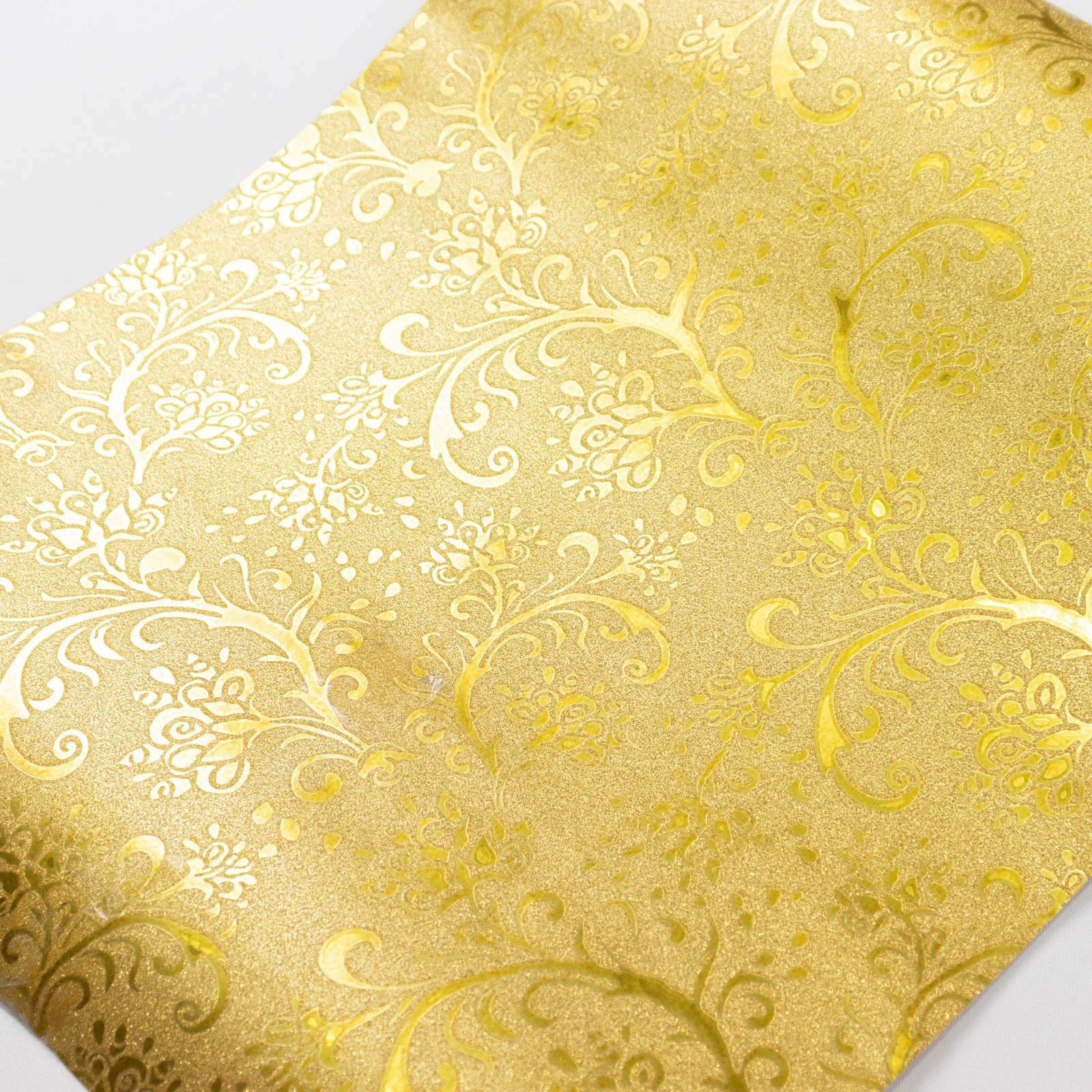 5 Pack Gold Glitter Paper Table Runners with Vintage Floral Vine Pattern - 10ft Disposable Wedding & Party Table Runners - Image 8