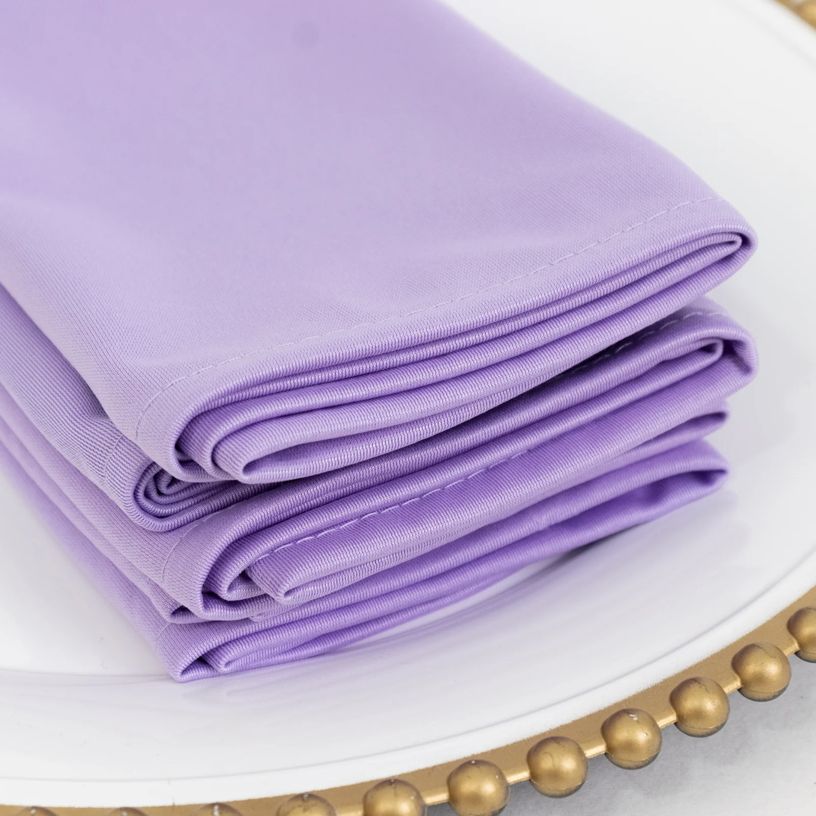 5 Pack Scuba Cloth Napkins – 17"x17" Lavender Lilac, Wrinkle-Free & Reusable Table Napkins - Image 2