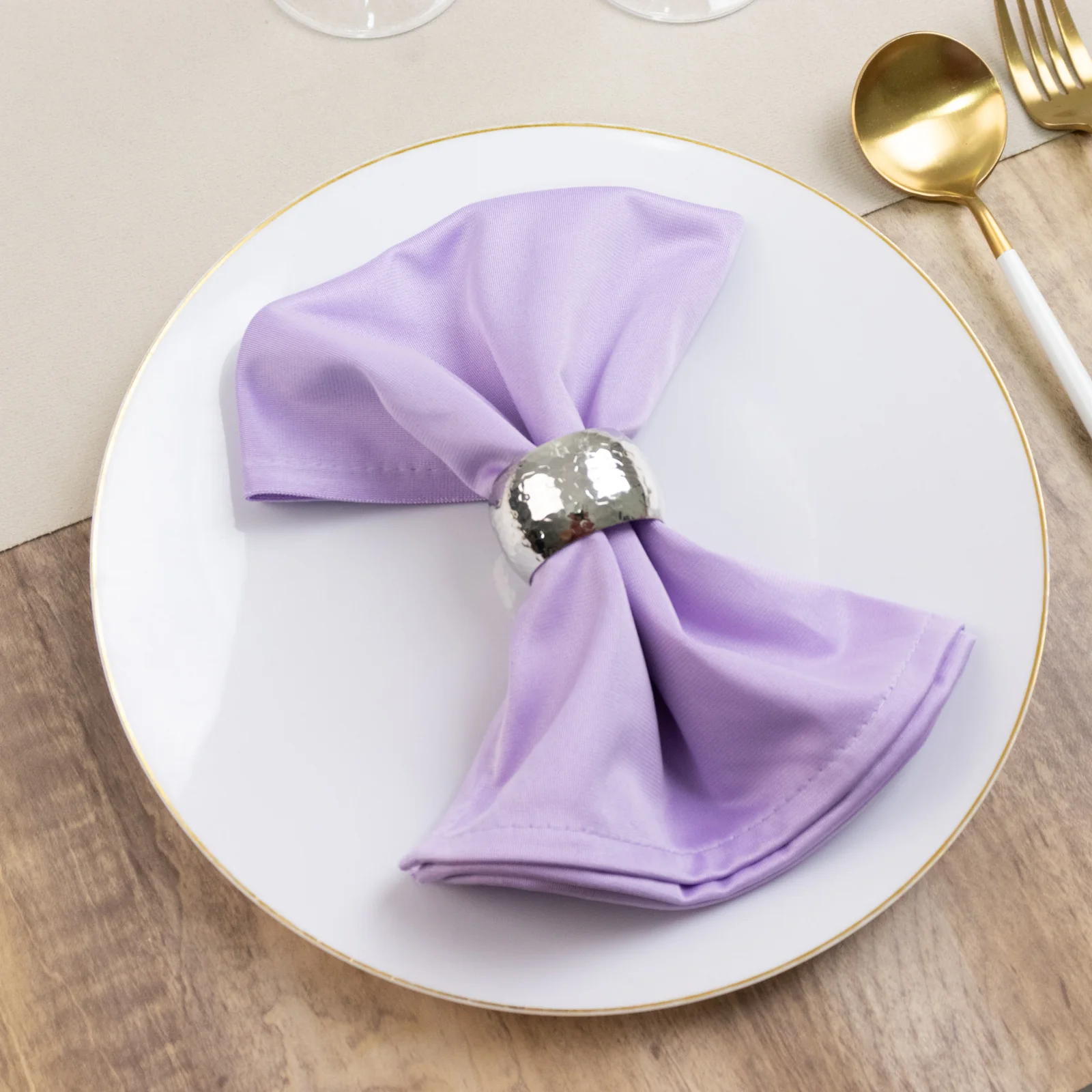 5 Pack Scuba Cloth Napkins – 17"x17" Lavender Lilac, Wrinkle-Free & Reusable Table Napkins - Image 9