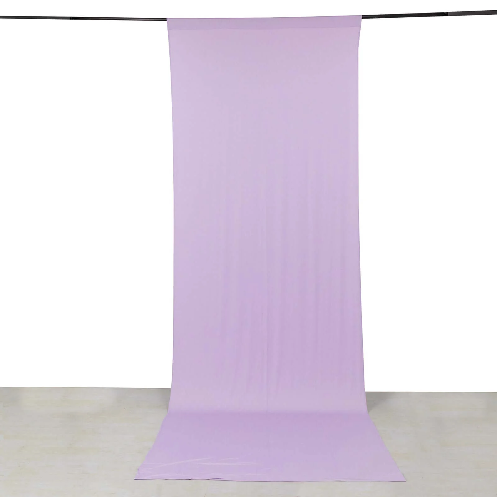 Lavender Lilac 4-Way Stretch Spandex Backdrop Drape Curtain, Wrinkle Free Event Divider Panel with Rod Pockets - 5ftx14ft - Image 2