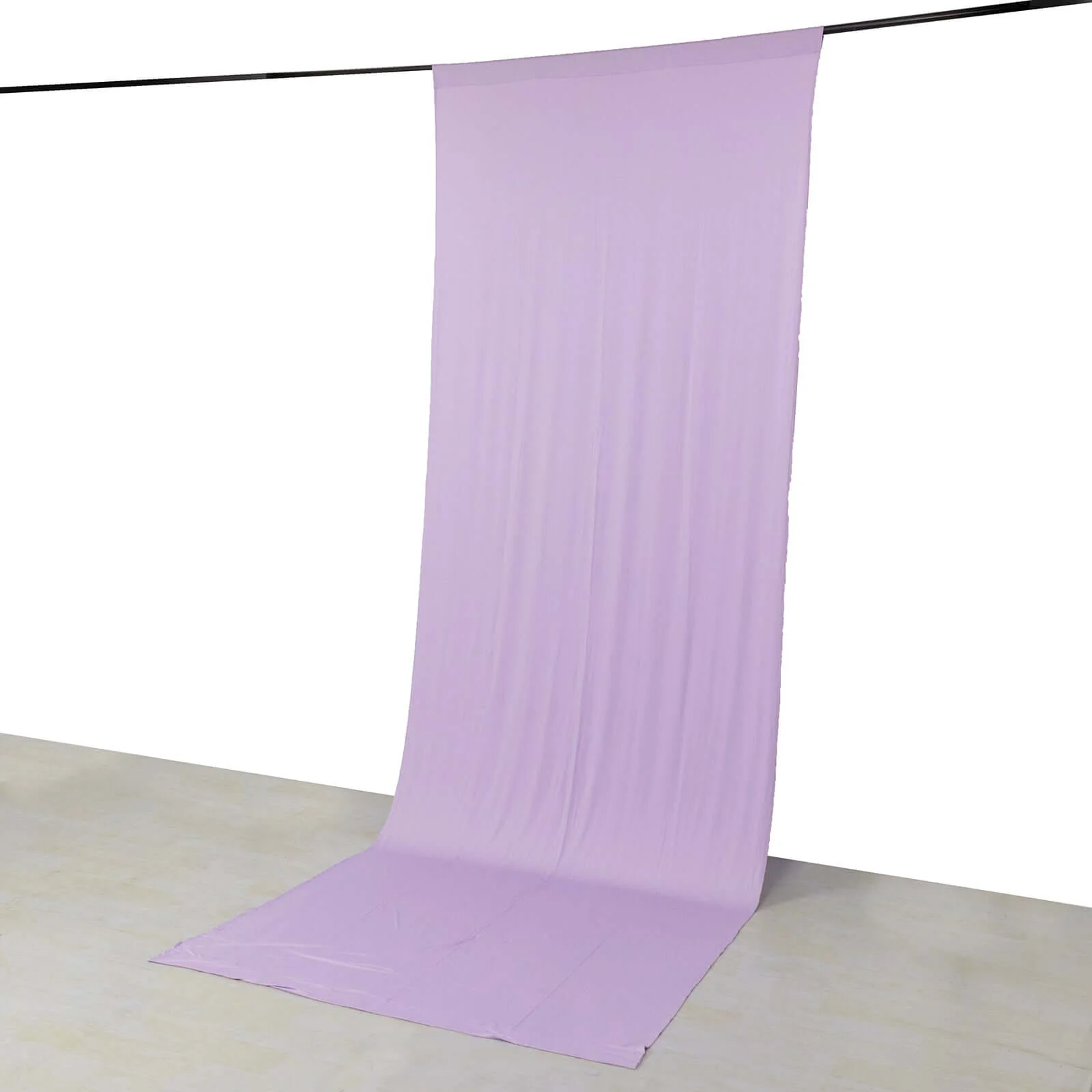 Lavender Lilac 4-Way Stretch Spandex Backdrop Drape Curtain, Wrinkle Free Event Divider Panel with Rod Pockets - 5ftx14ft - Image 3