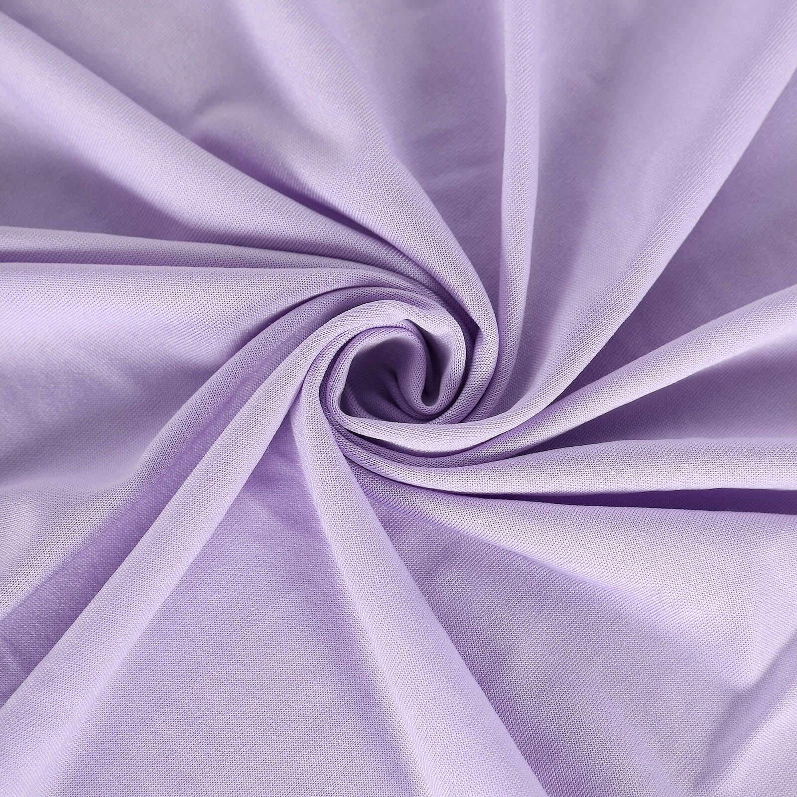 Lavender Lilac 4-Way Stretch Spandex Backdrop Drape Curtain, Wrinkle Free Event Divider Panel with Rod Pockets - 5ftx14ft - Image 7