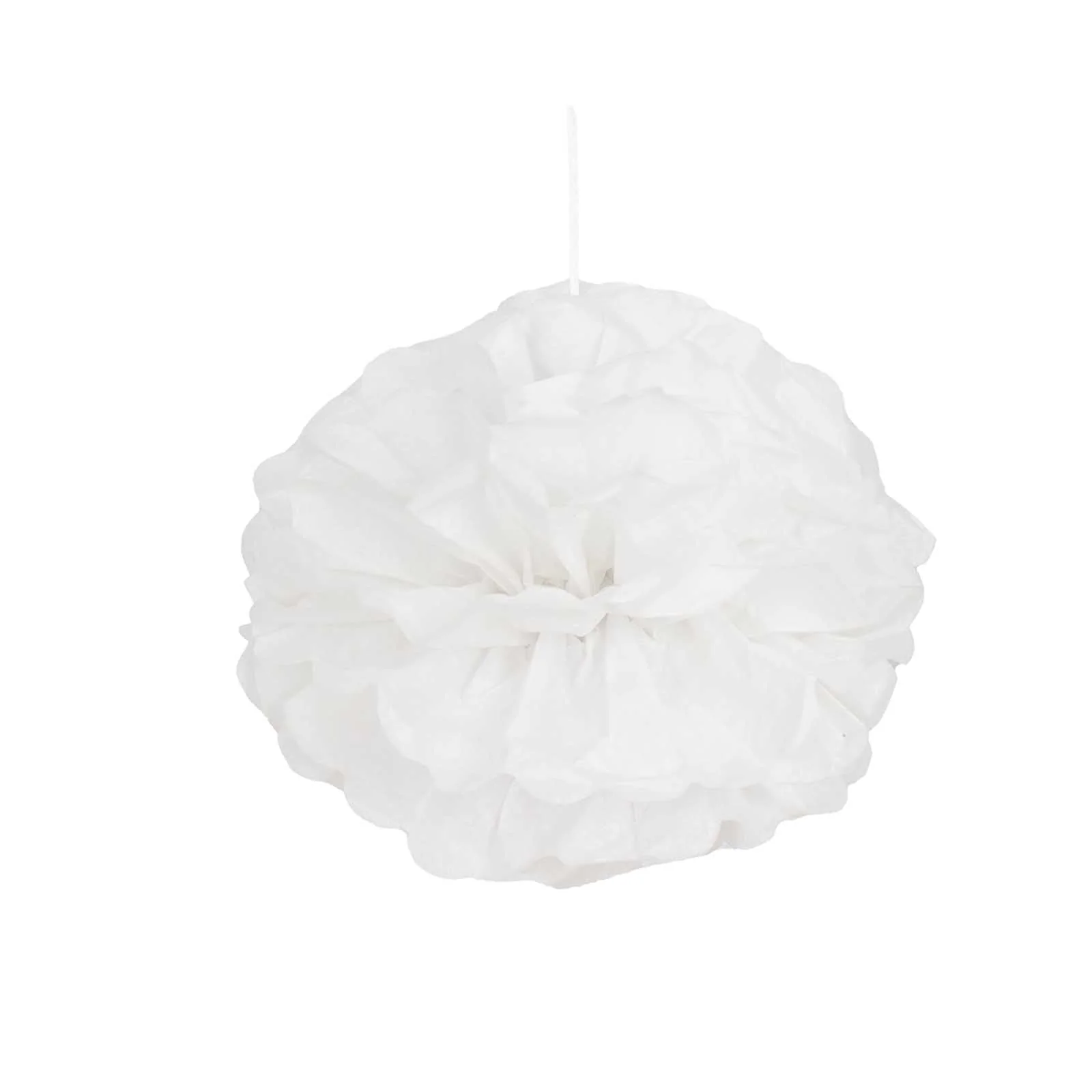 6 Pack White Tissue Paper Pom Poms Flower Balls, Ceiling Wall Hanging Decorations 10" - Image 14