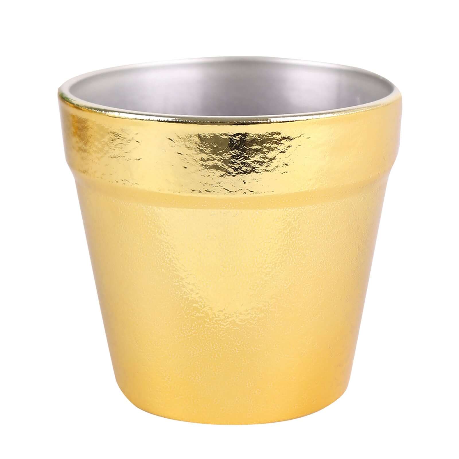 6 Pack Gold Plastic Party Favor Bucket-Containers, Mini Succulent Nursery Planters, Flower Pot Crafts 3" - Image 14