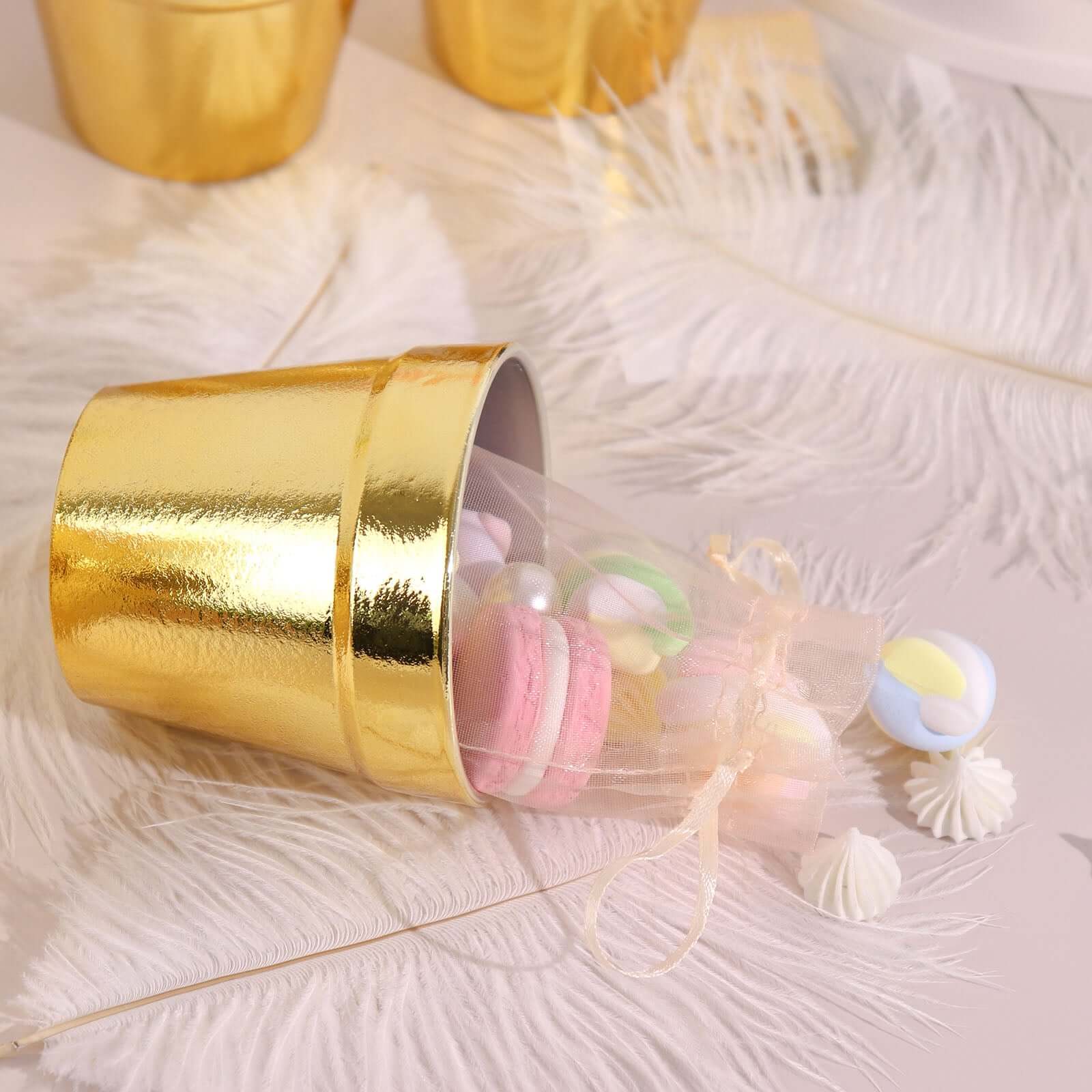 6 Pack Gold Plastic Party Favor Bucket-Containers, Mini Succulent Nursery Planters, Flower Pot Crafts 3" - Image 8