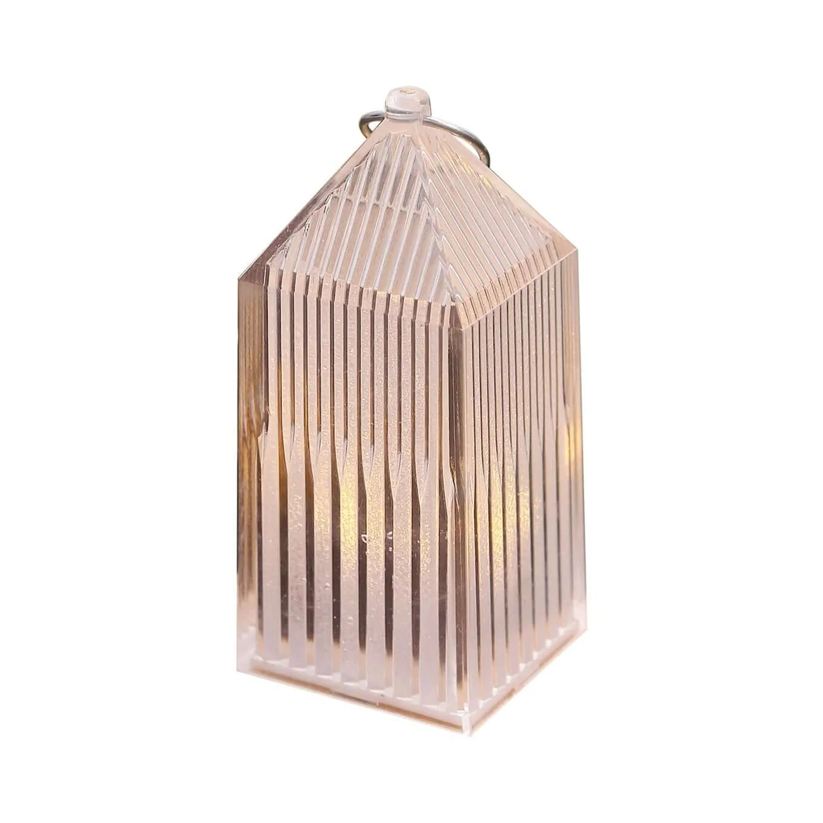 6-Pack Clear Acrylic LED Hanging Lanterns 3.5" Warm White Design - Battery Operated Dimmable Decorative Centerpiece - Image 7