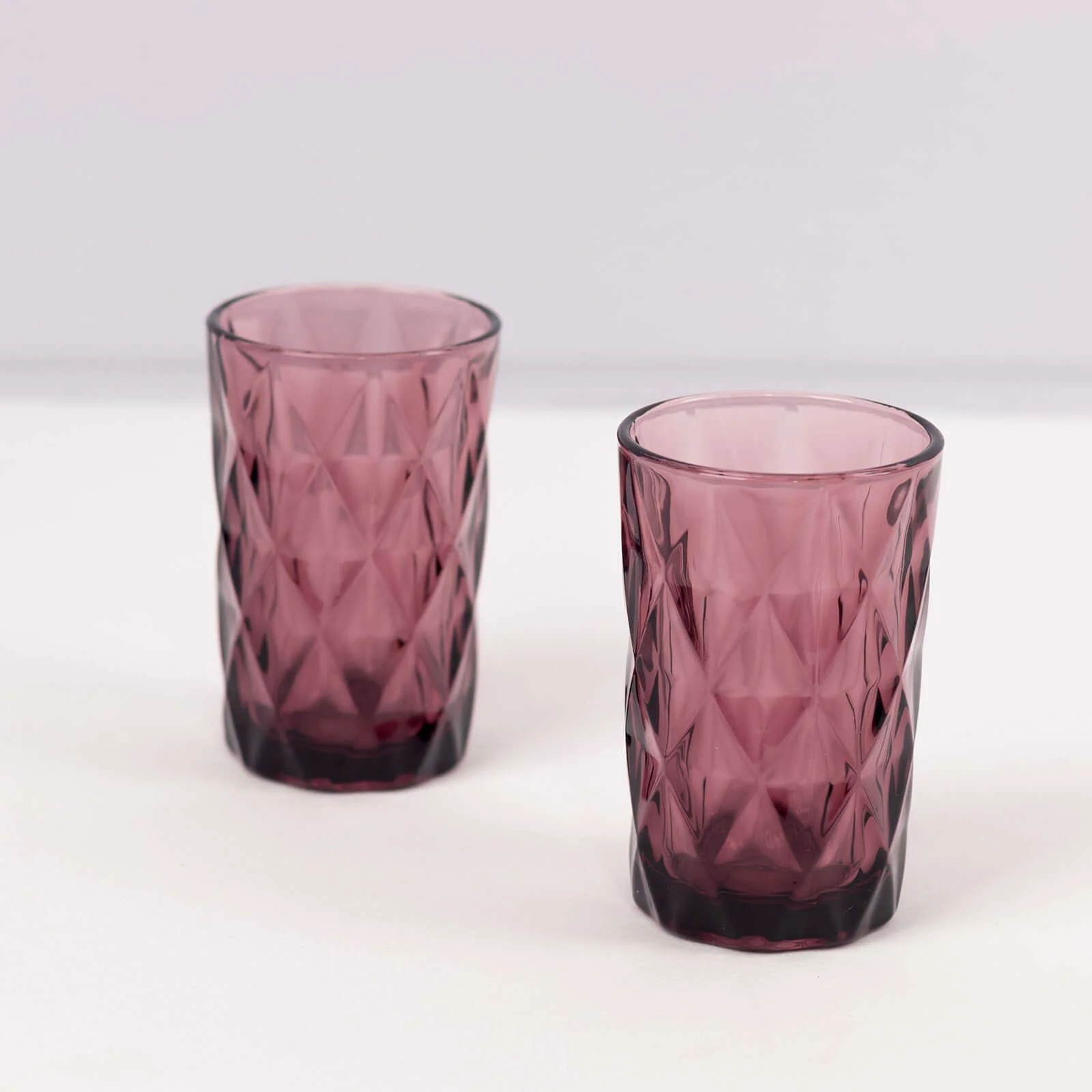 6-Pack Crystal Cut Whiskey Glasses 12oz Textured Design with Heavy Base Dusty Rose 5" - Highball Tumblers for Cocktails & Drinks - Image 12