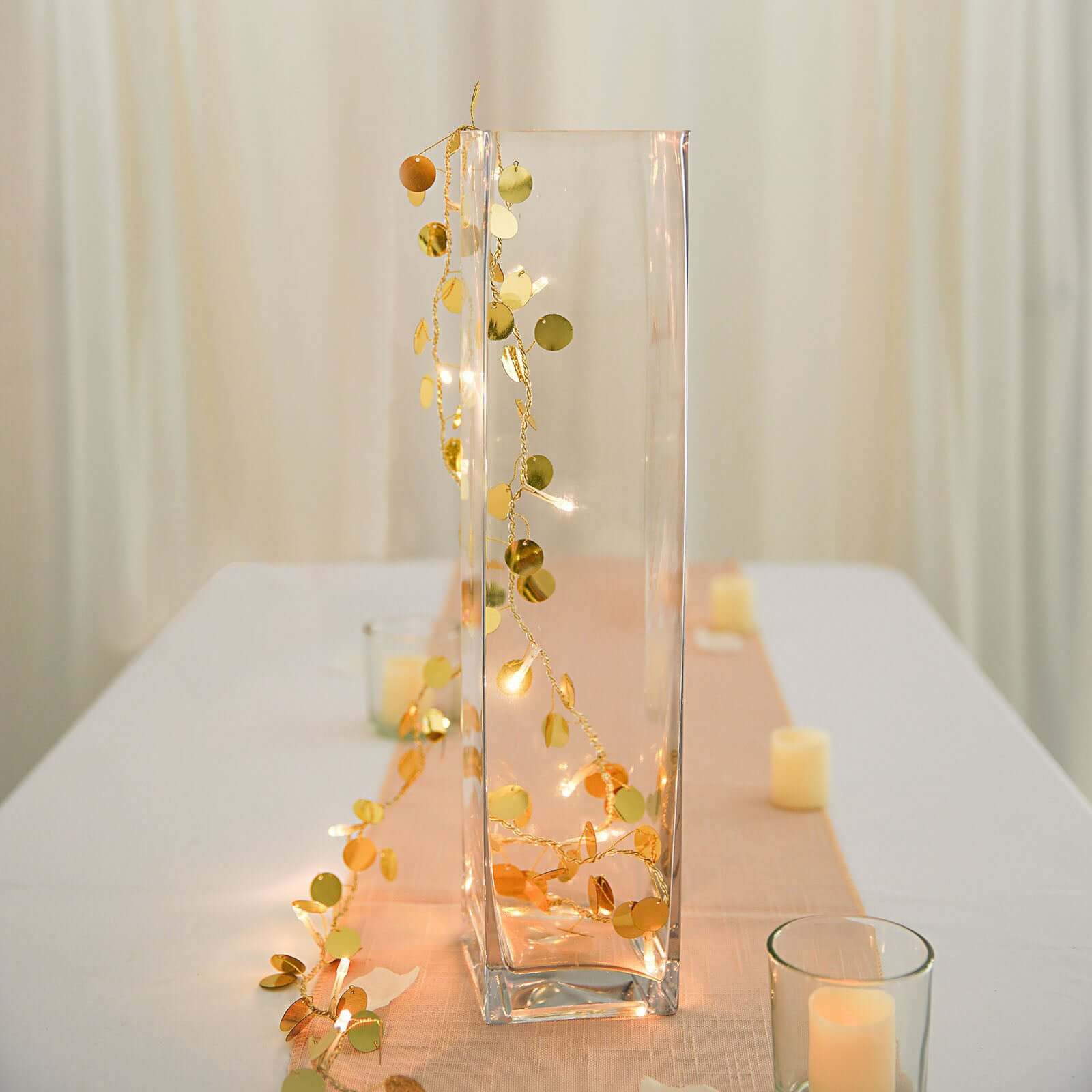 6-Pack Glass Cylinder Vases Square Design 18" Clear - Heavy Duty Flower Centerpieces for Events - Image 8