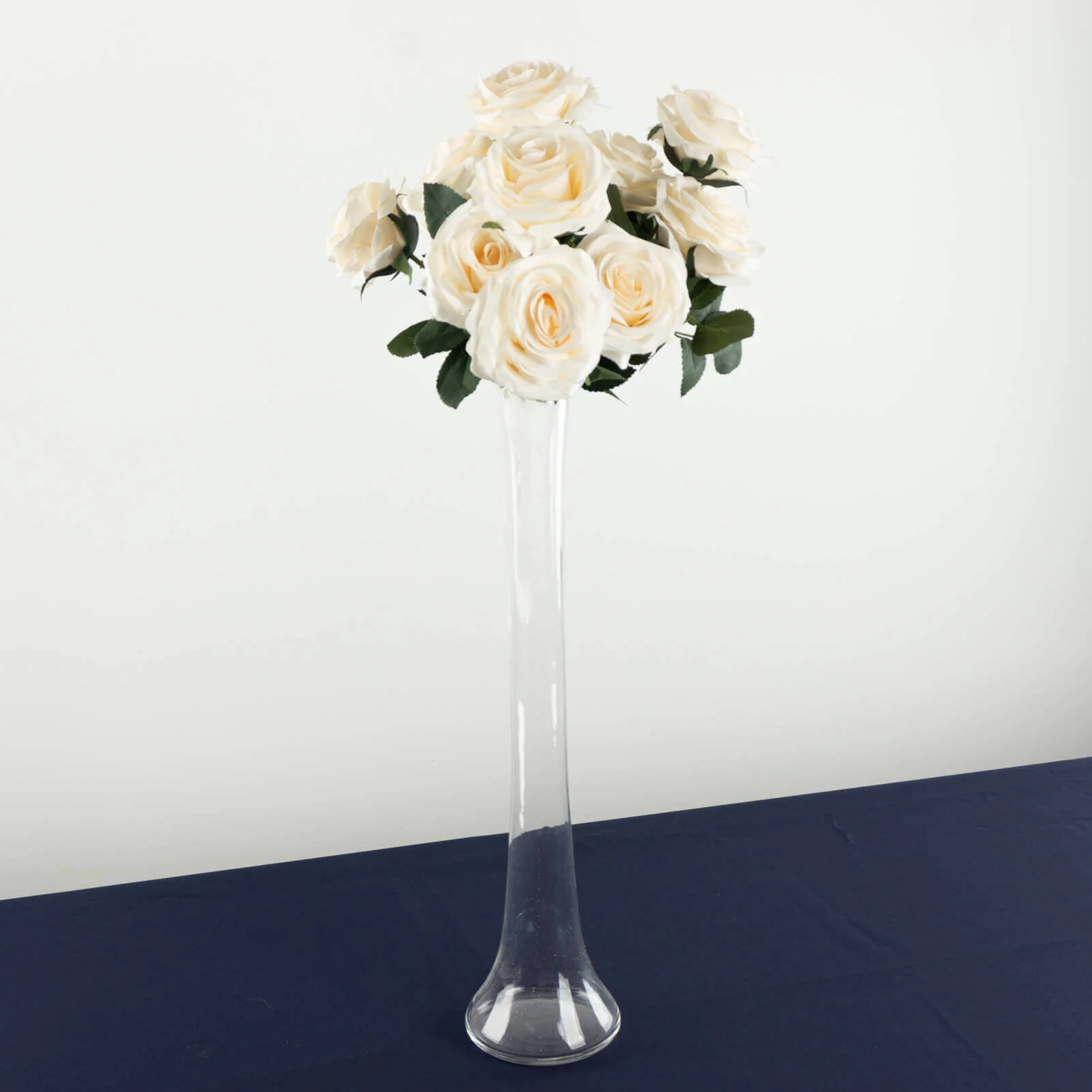 6-Pack Glass Eiffel Tower Vases 20" Clear with Round Base - Heavy Duty Skinny Flower Centerpieces - Image 6