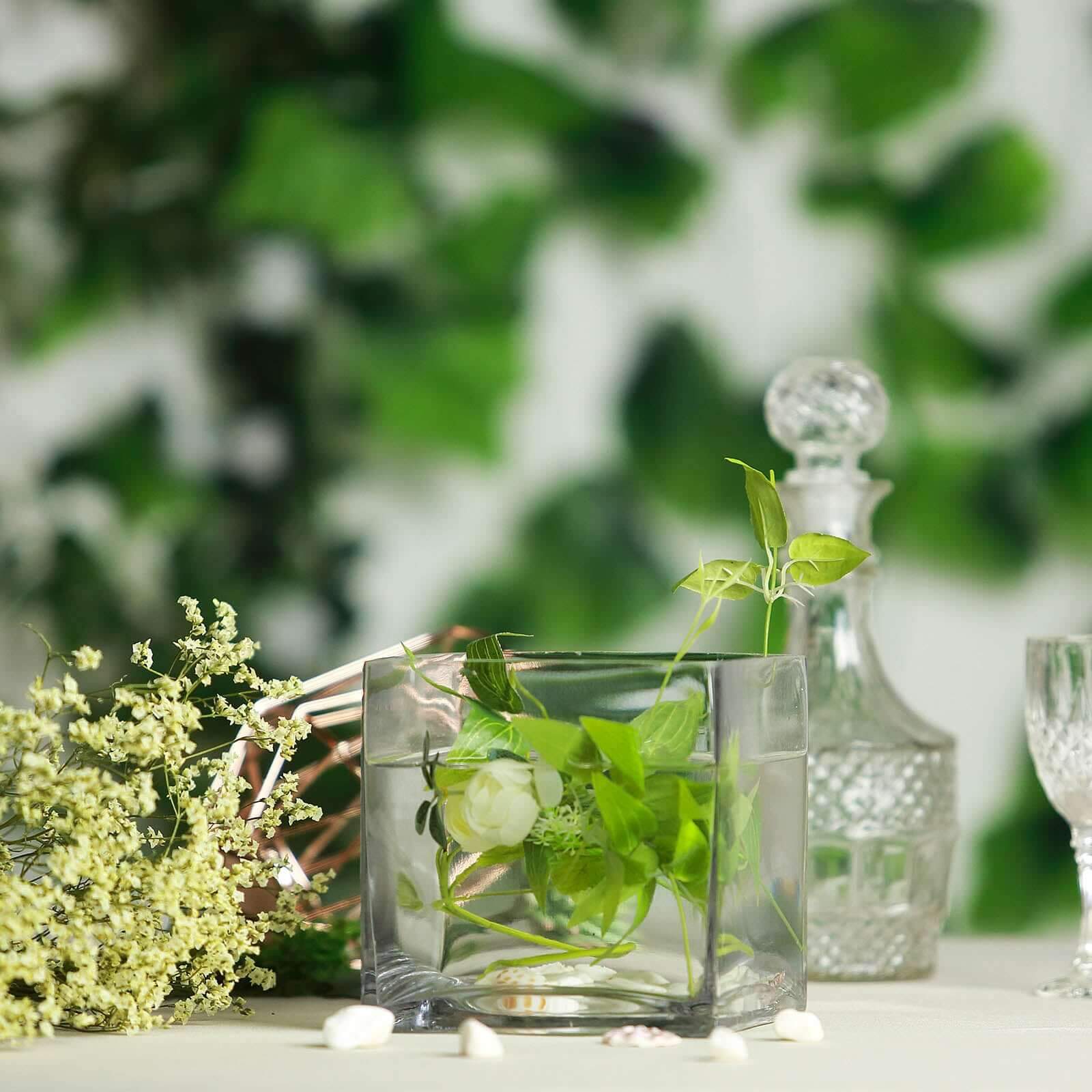 6-Pack Glass Flower Vases Heavy Duty 6" Clear - Durable Table Centerpieces for Events - Image 10