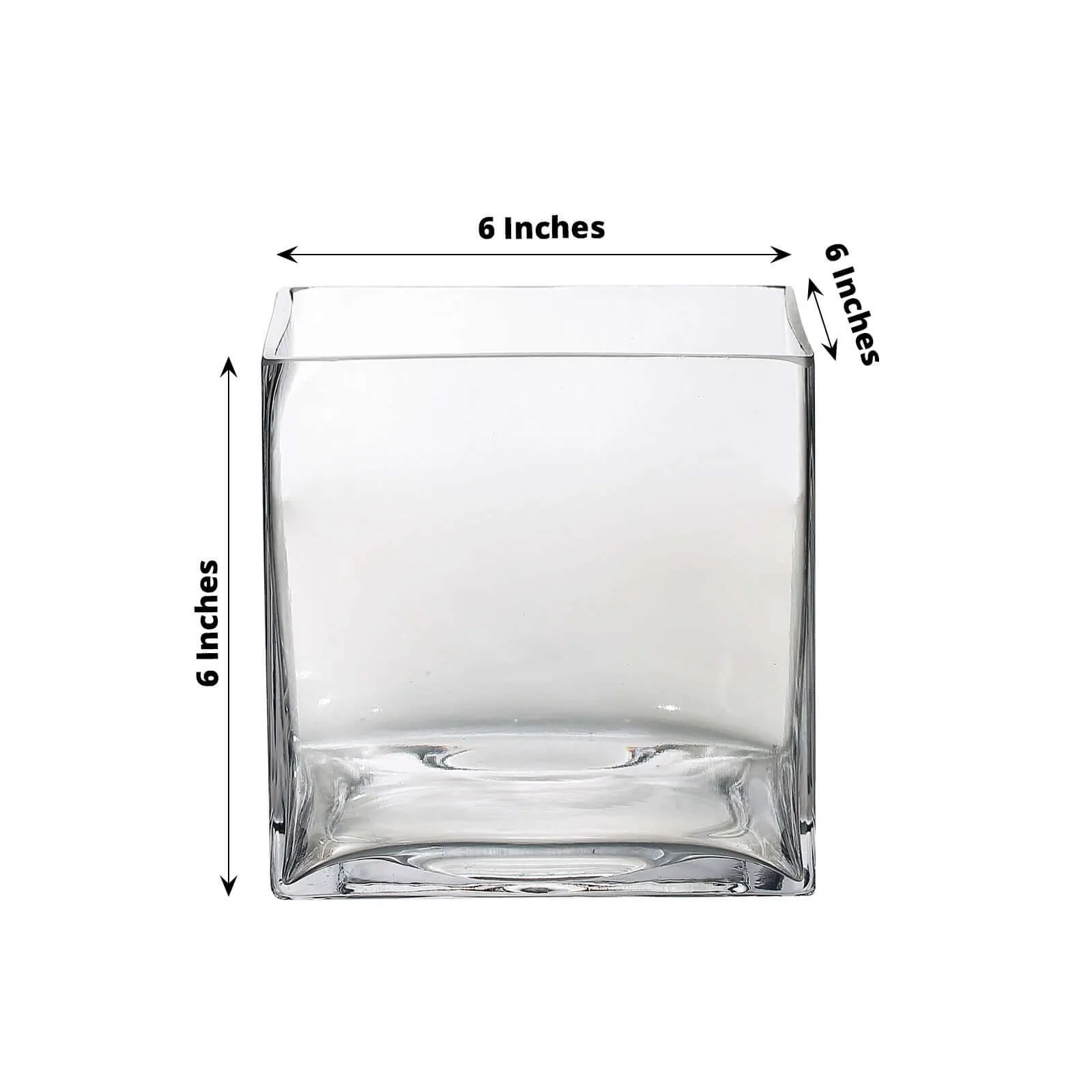 6-Pack Glass Flower Vases Heavy Duty 6" Clear - Durable Table Centerpieces for Events - Image 3