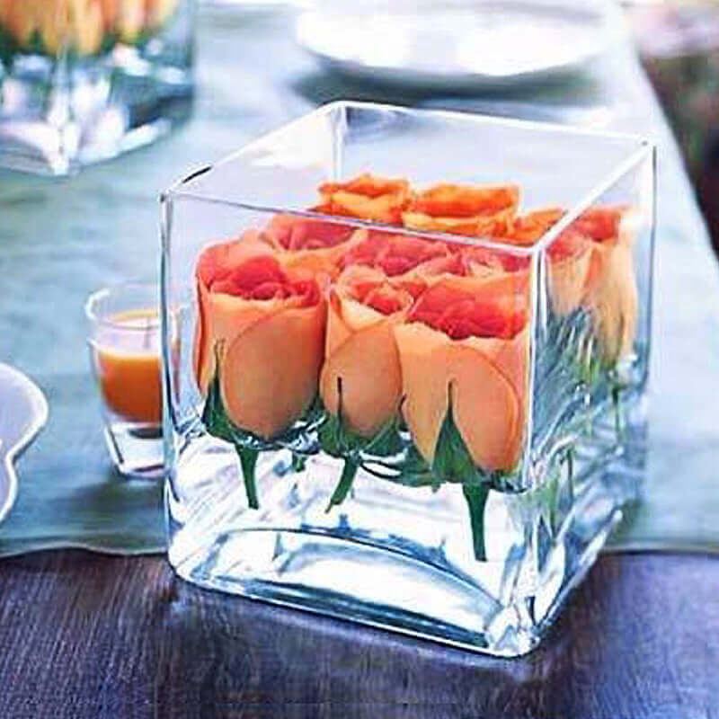 6-Pack Glass Flower Vases Heavy Duty 6" Clear - Durable Table Centerpieces for Events - Image 7