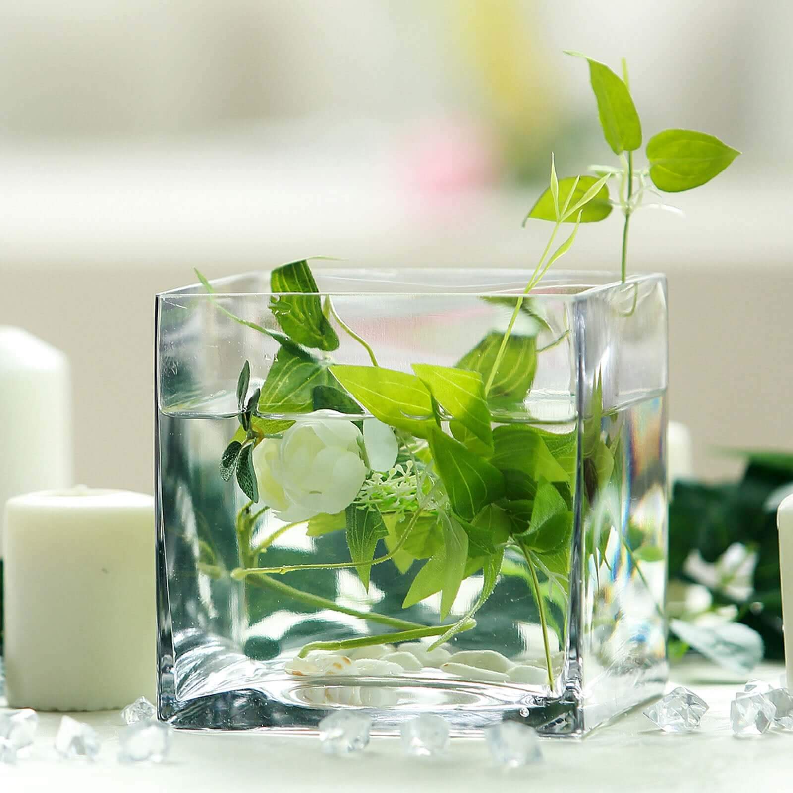 6-Pack Glass Flower Vases Heavy Duty 6" Clear - Durable Table Centerpieces for Events - Image 8