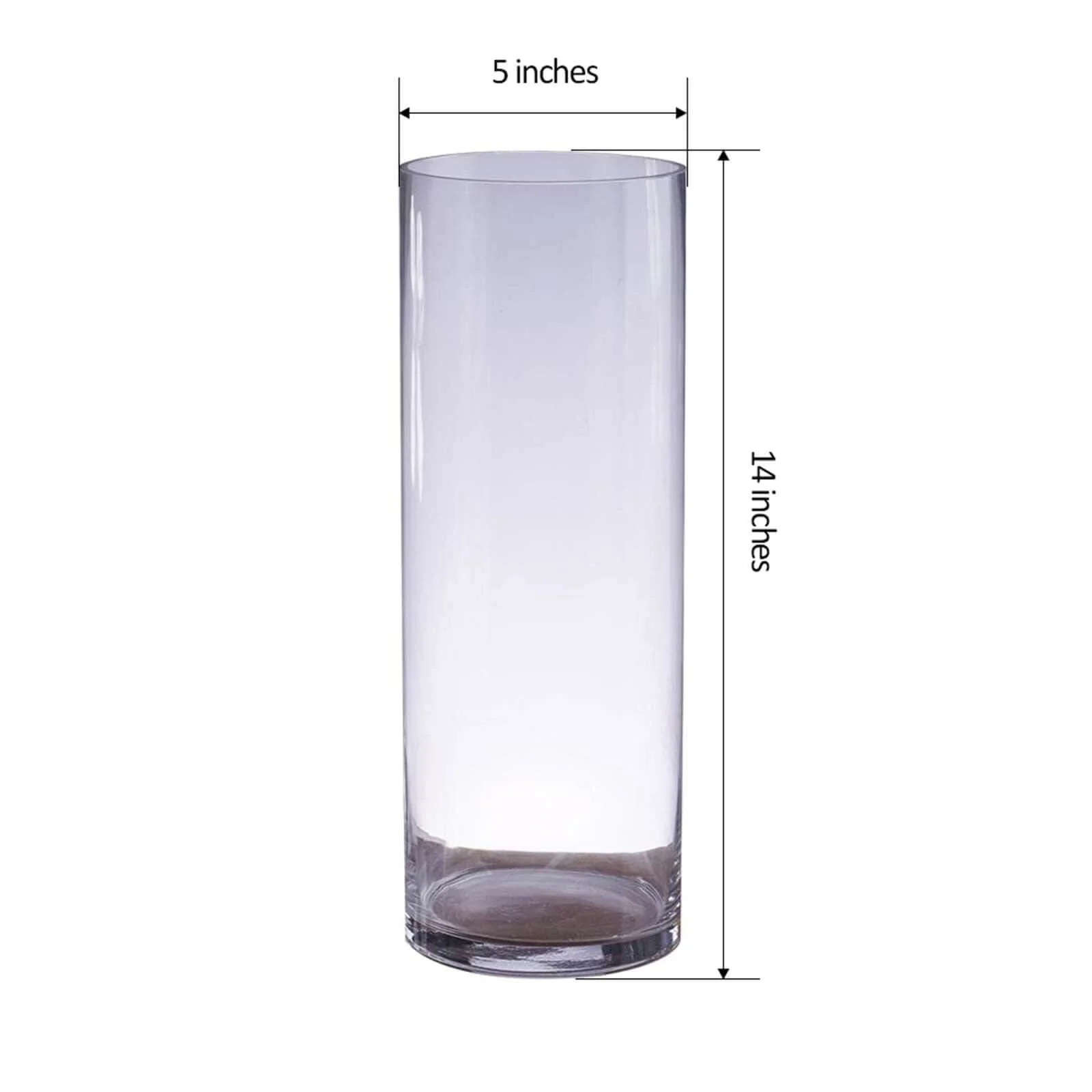 6-Pack Glass Flower Vases Heavy Duty Cylinder Design 14" Clear - Durable Centerpieces for Events - Image 3