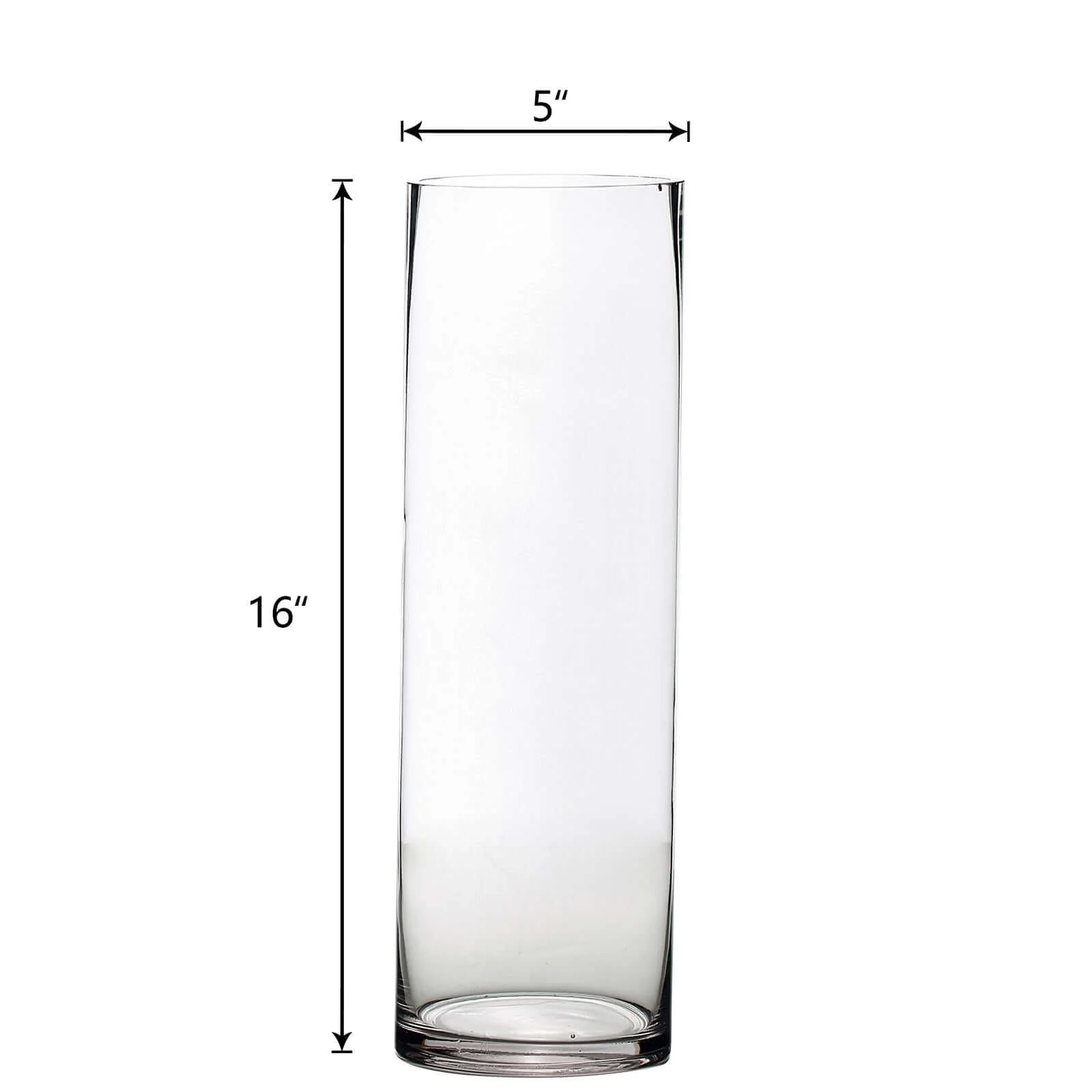 6-Pack Glass Flower Vases Heavy Duty Cylinder Design 16" Clear - Durable Centerpieces for Events - Image 3