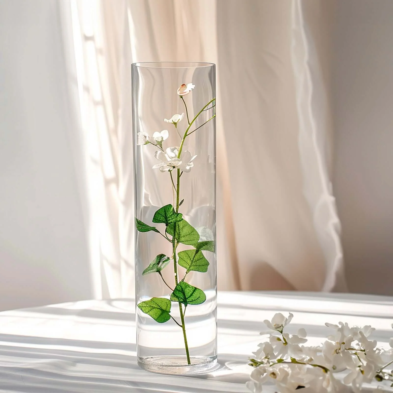6-Pack Glass Flower Vases Heavy Duty Cylinder Design 16" Clear - Durable Centerpieces for Events - Image 7