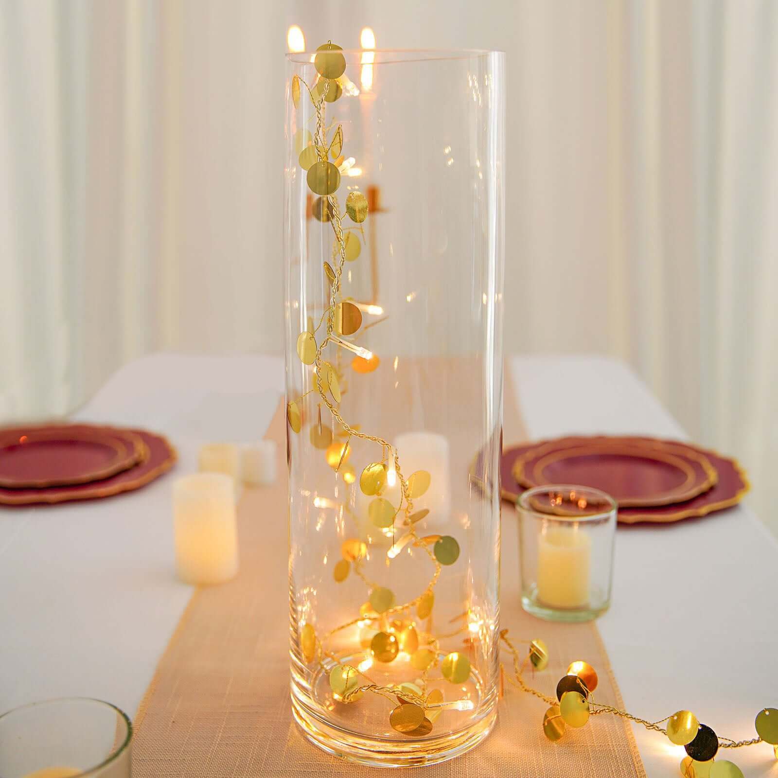 6-Pack Glass Flower Vases Heavy Duty Cylinder Design 16" Clear - Durable Centerpieces for Events - Image 8
