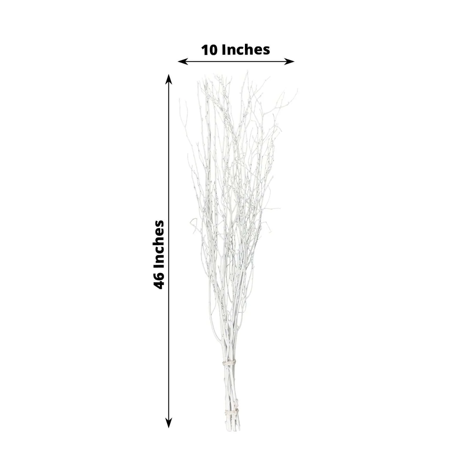 6-Pack Birch Tree Branches 46" White - Rustic Extra Long Decorative Dried Willow Twigs Sticks for DIY Crafts Vases & Displays - Image 3
