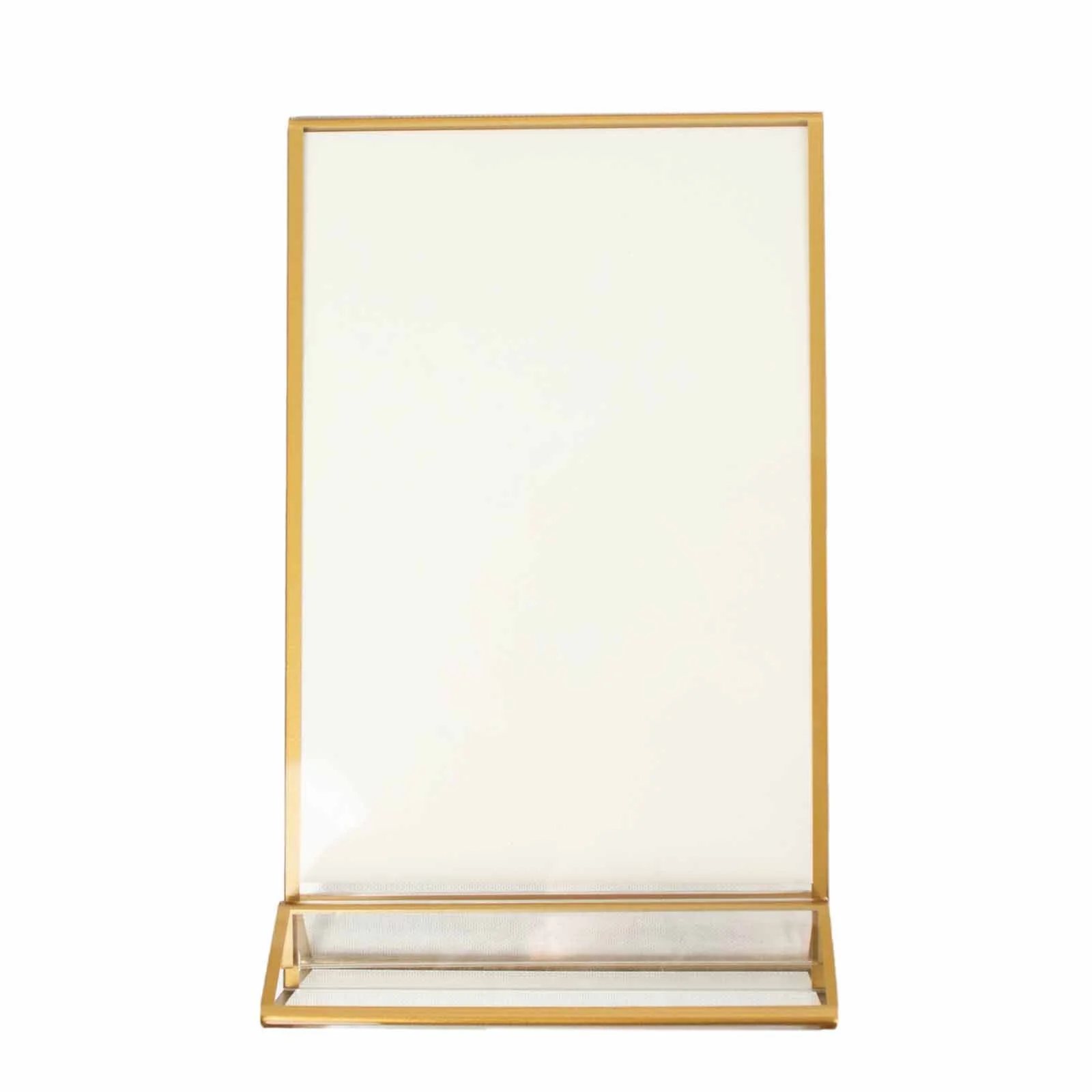 6-Pack Gold Frame Acrylic Table Sign Holders 5"x9", Freestanding Double-Sided Display - Ideal for Pictures and Menus - Image 8