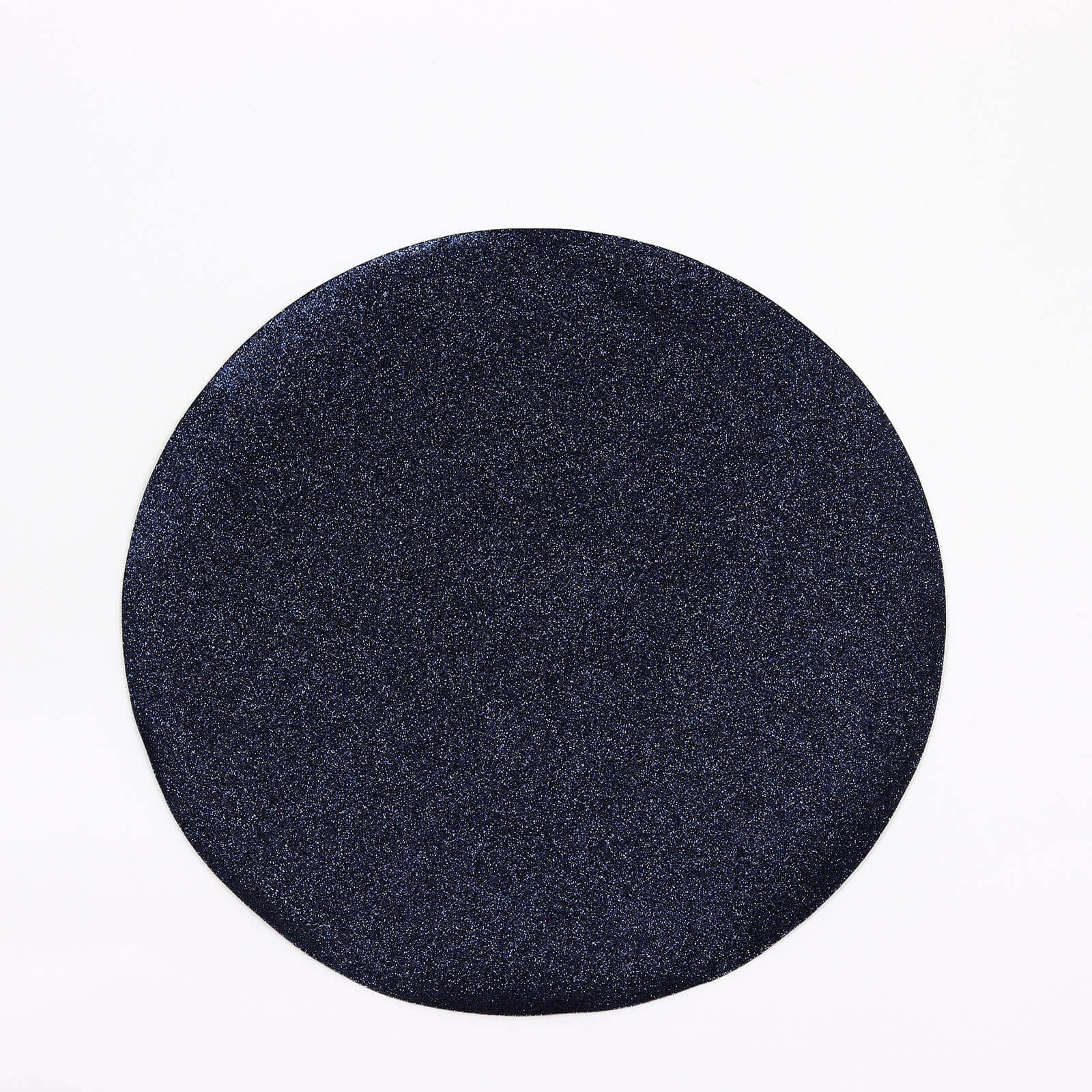 6-Pack Placemats 13" Round Glitter Design Navy Blue Sparkle - Non-Slip Decorative Table Mats - Image 7