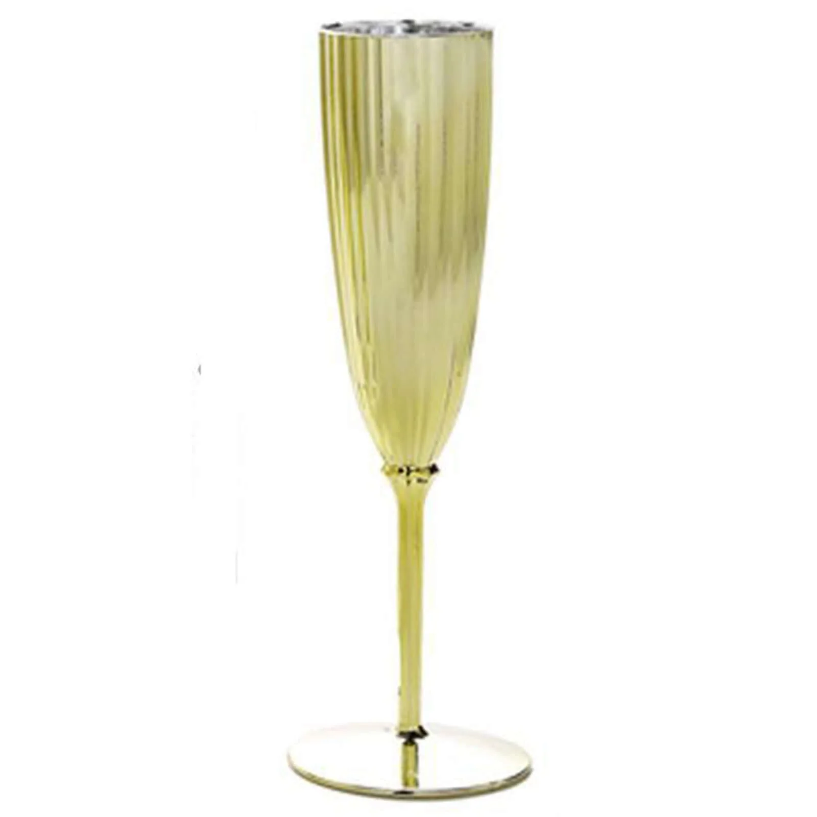 6-Pack Plastic Champagne Flutes 5oz Metallic Gold - Stylish Disposable Champagne Glasses for Cocktail Parties & Receptions - Image 13