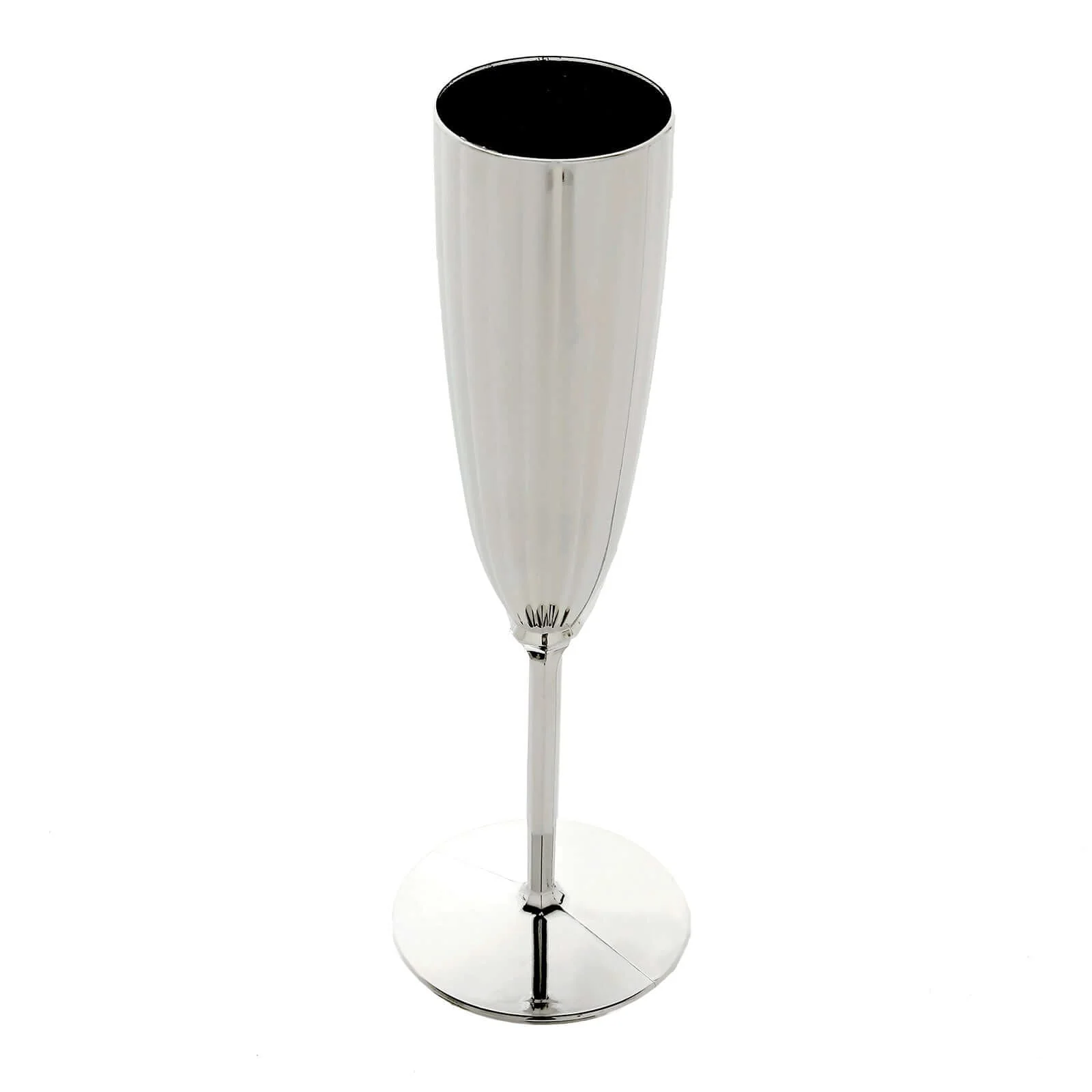 6-Pack Plastic Champagne Flutes 5oz Silver - Stylish Disposable Champagne Glasses for Cocktail Parties & Receptions - Image 7