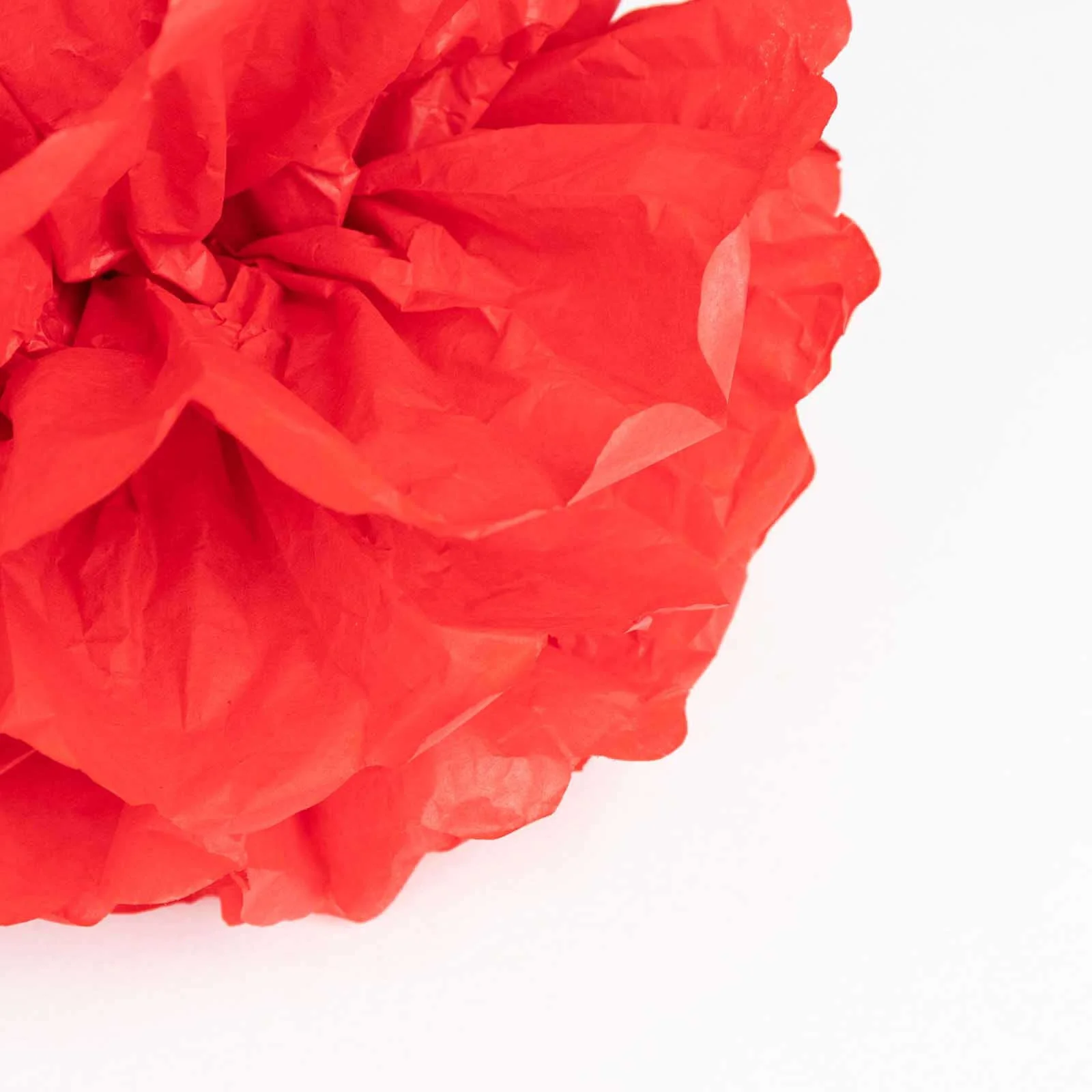 6 Pack Red Tissue Paper Pom Poms Flower Balls, Ceiling Wall Hanging Decorations - 10" - Image 10