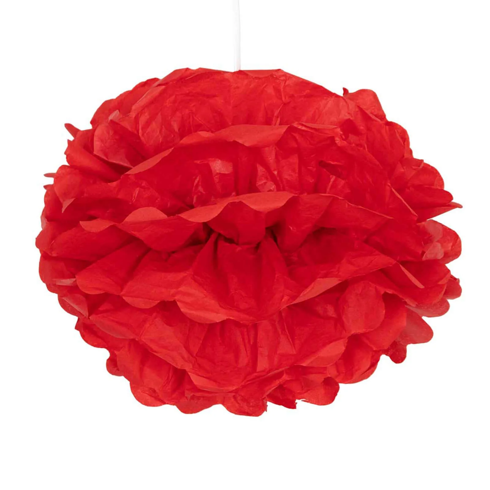 6 Pack Red Tissue Paper Pom Poms Flower Balls, Ceiling Wall Hanging Decorations - 10" - Image 13