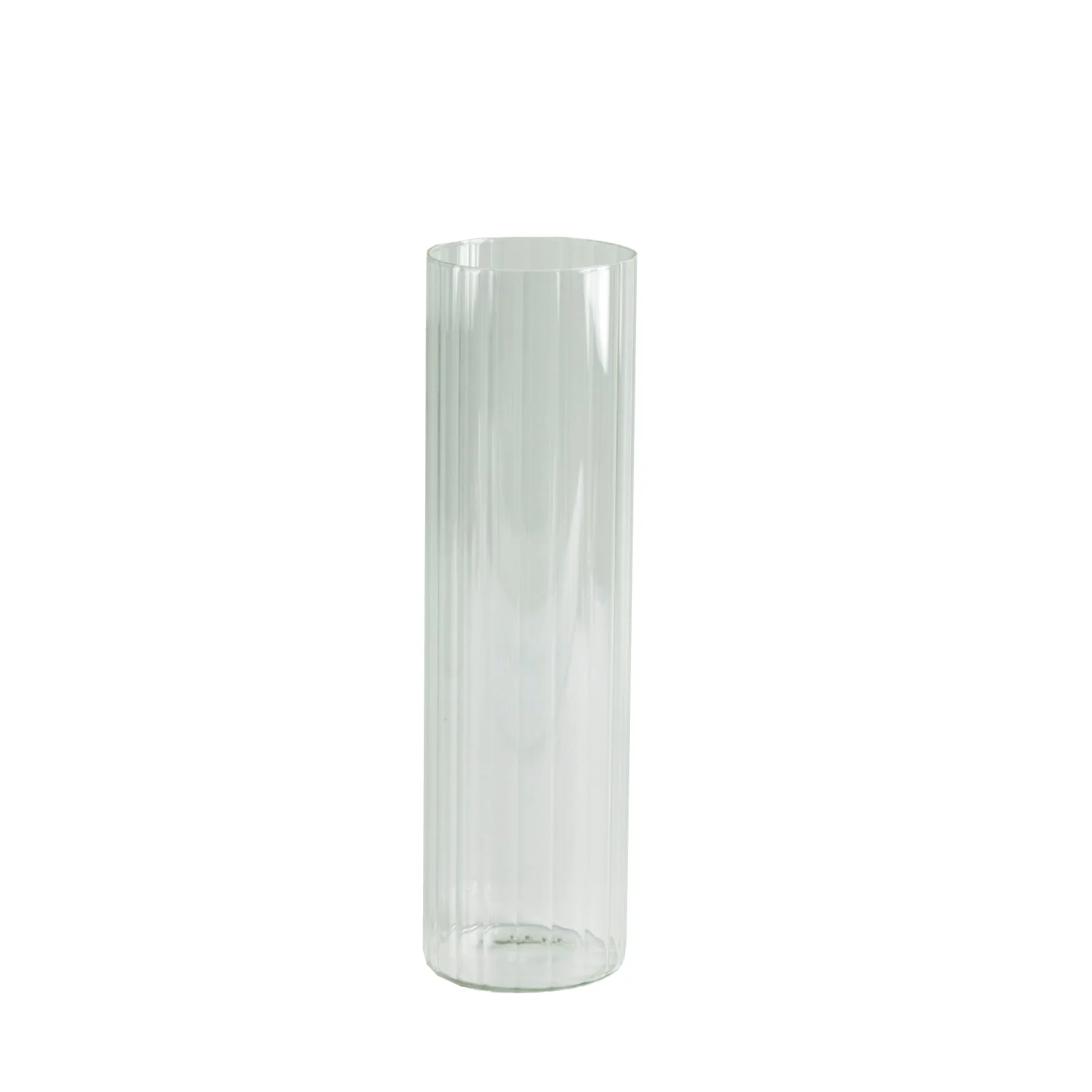 6 Pack Ribbed Cylinder Glass Vases – 14" Tall Clear Decorative Vases for Dining Tables, Mantels & Modern Interiors - Image 6