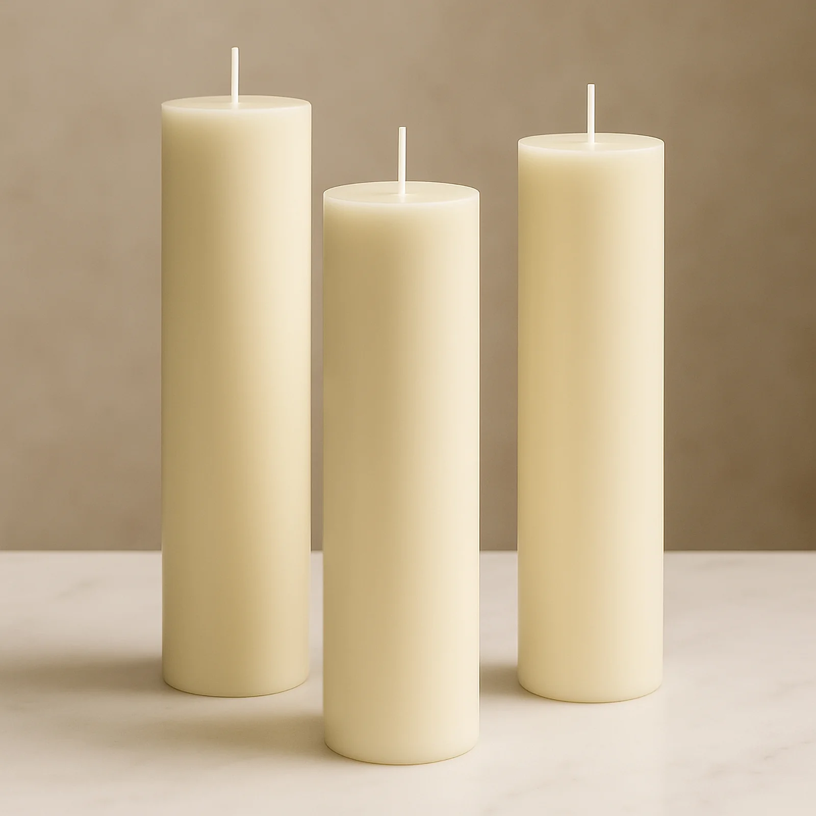 6-Pack Unscented Pillar Candles – Dripless 3"x12" Ivory Paraffin Wax with Smokeless Cotton Wicks, Clean & Long-Lasting 120-Hour Burn - Image 7
