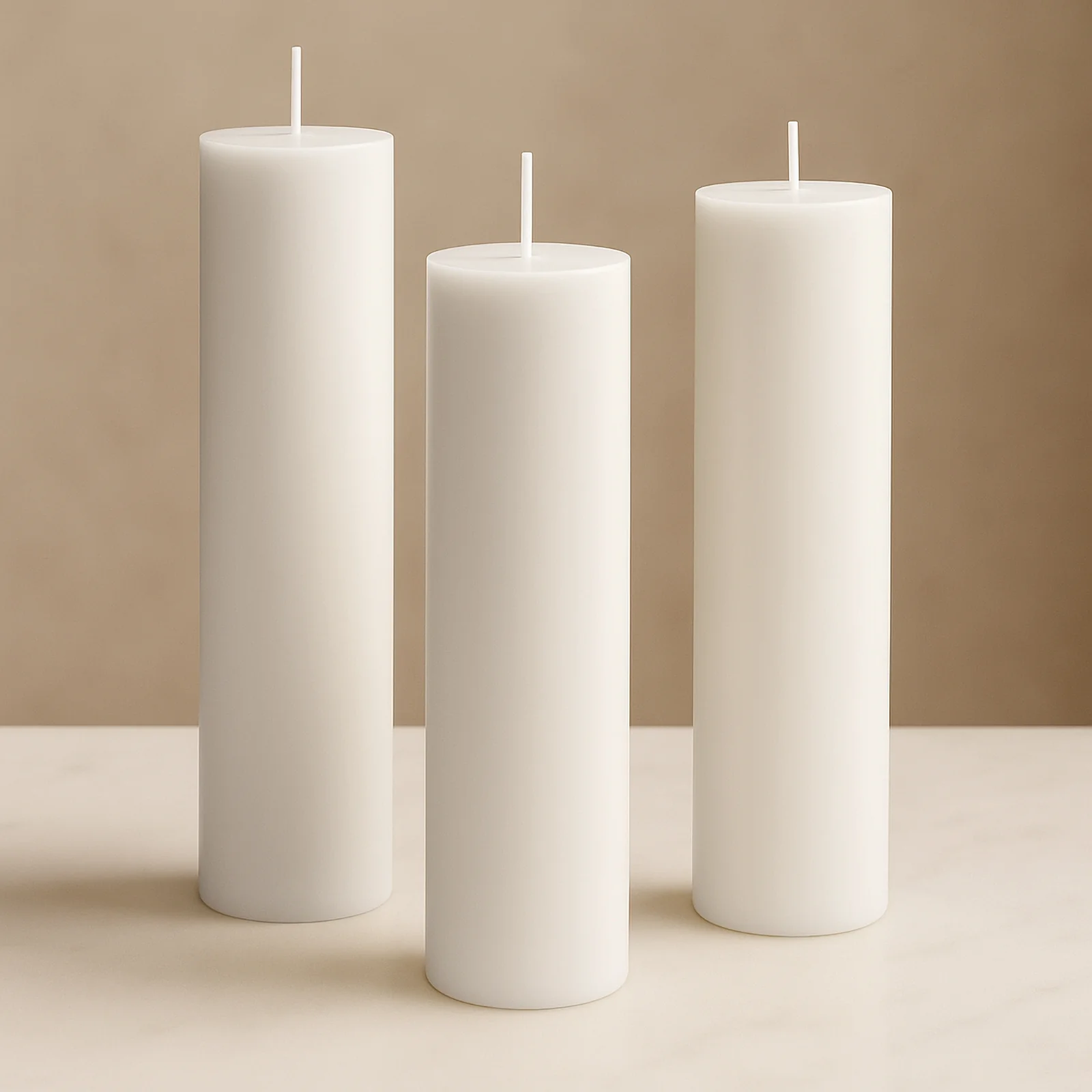 6-Pack Unscented Pillar Candles – Dripless 3"x12" White Paraffin Wax with Smokeless Cotton Wicks, Clean & Long-Lasting 120-Hour Burn - Image 7