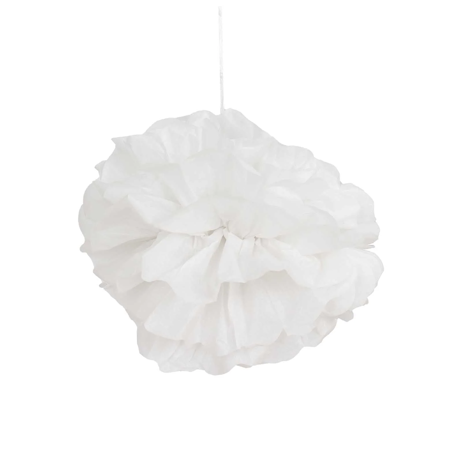 6 Pack White Tissue Paper Pom Poms Flower Balls, Ceiling Wall Hanging Decorations - 8" - Image 6