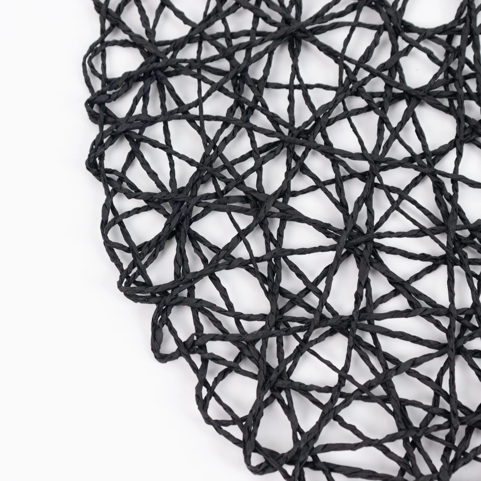 6-Pack Woven Fiber Table Placemats 15" Round Design Black - Disposable Dining Mats - Image 9