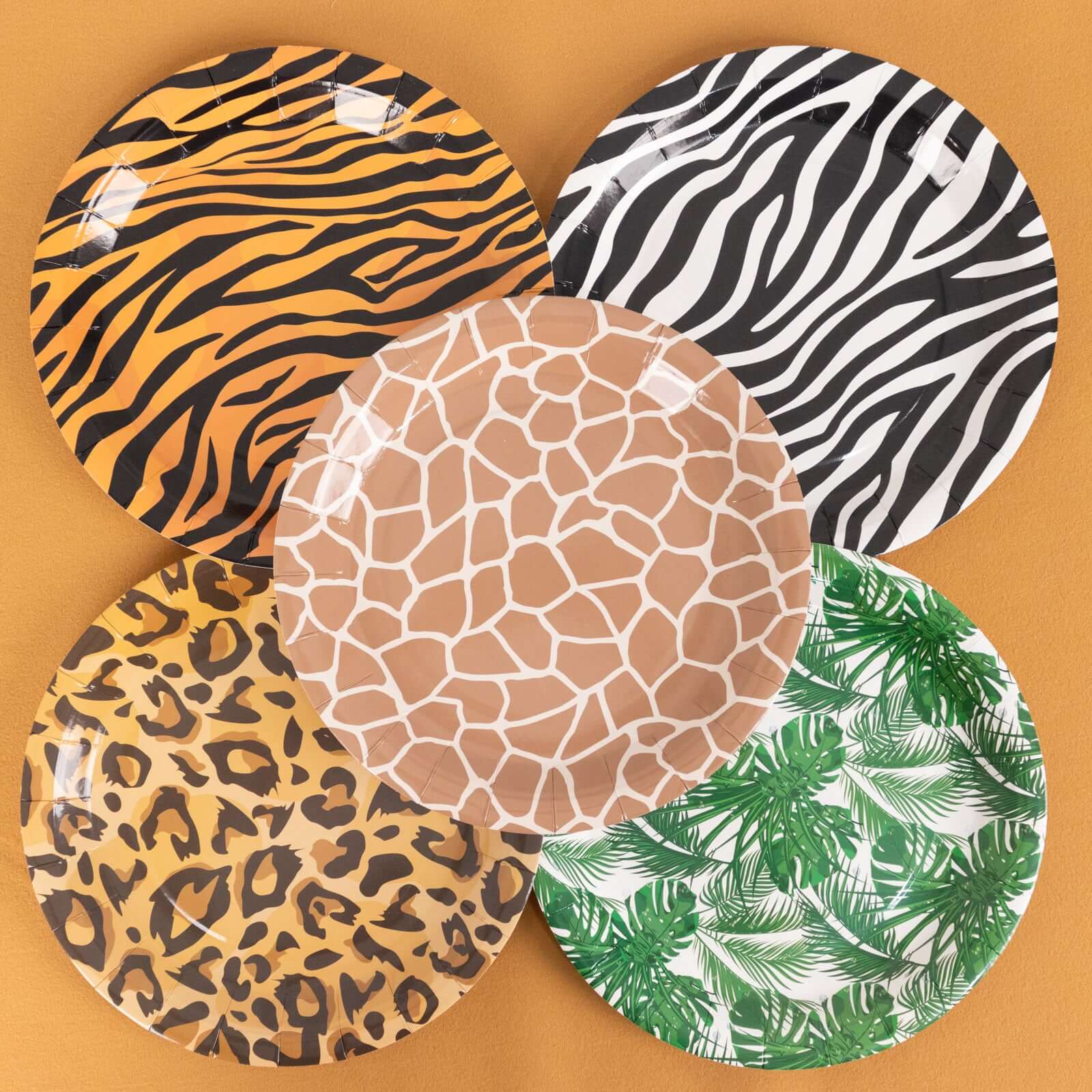 60 Pcs Paper Dinnerware Set with Animal Safari Print - Jungle Theme Disposable Plates and Napkins for 30 Guests - Image 8