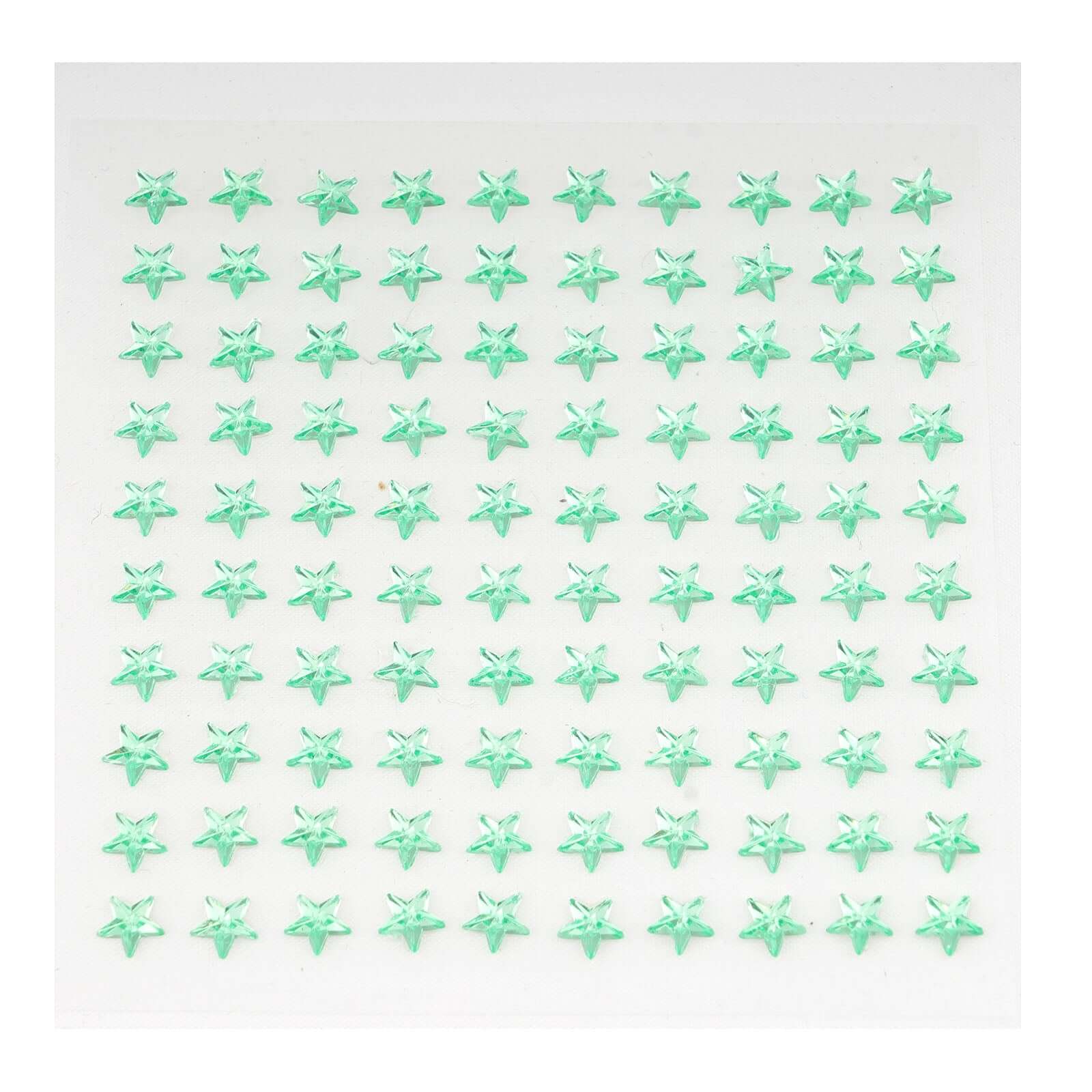 600 Pcs Apple Green Star Shape Stick-On Diamond Rhinestone Stickers, DIY Self Adhesive Craft Gems - Image 7