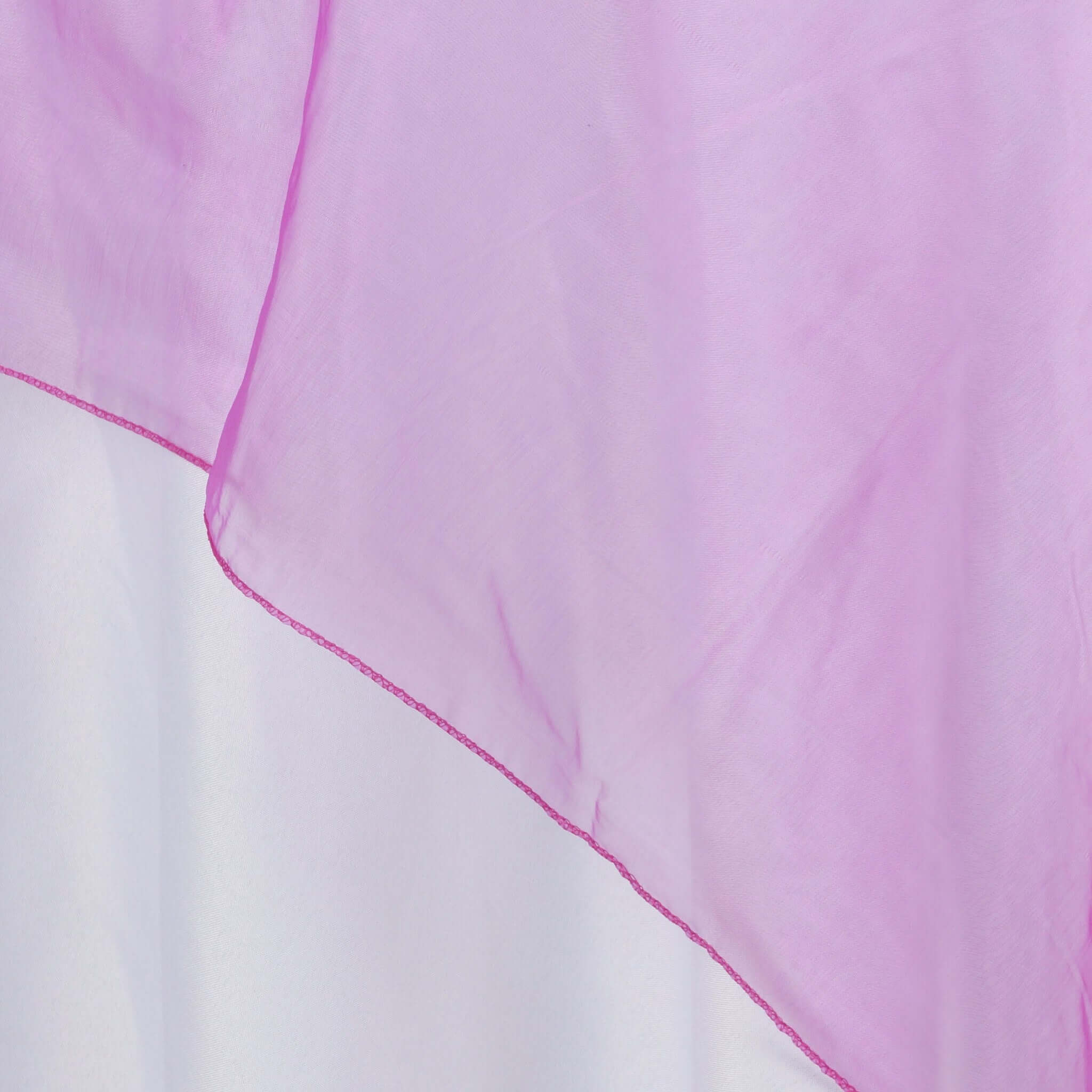 Fuchsia Sheer Organza Square Table Overlay 60"x60" - Image 3