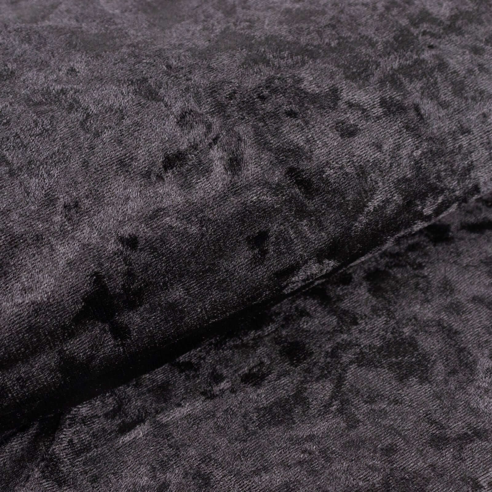 Black Crushed Velvet Fabric Bolt, DIY Craft Fabric Roll - 65"x5 Yards
