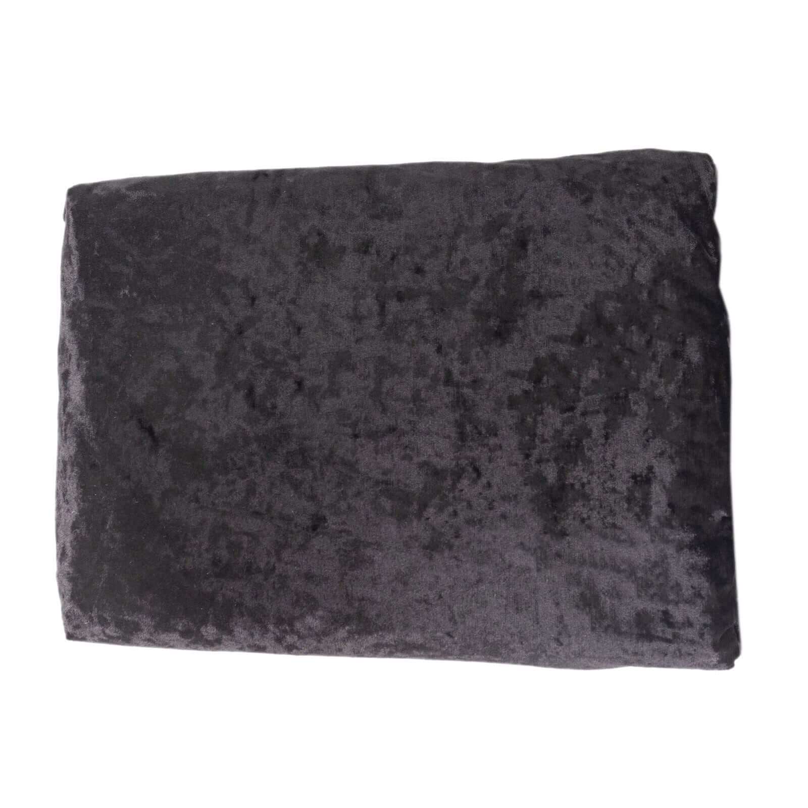 Black Crushed Velvet Fabric Bolt, DIY Craft Fabric Roll - 65"x5 Yards - Image 6