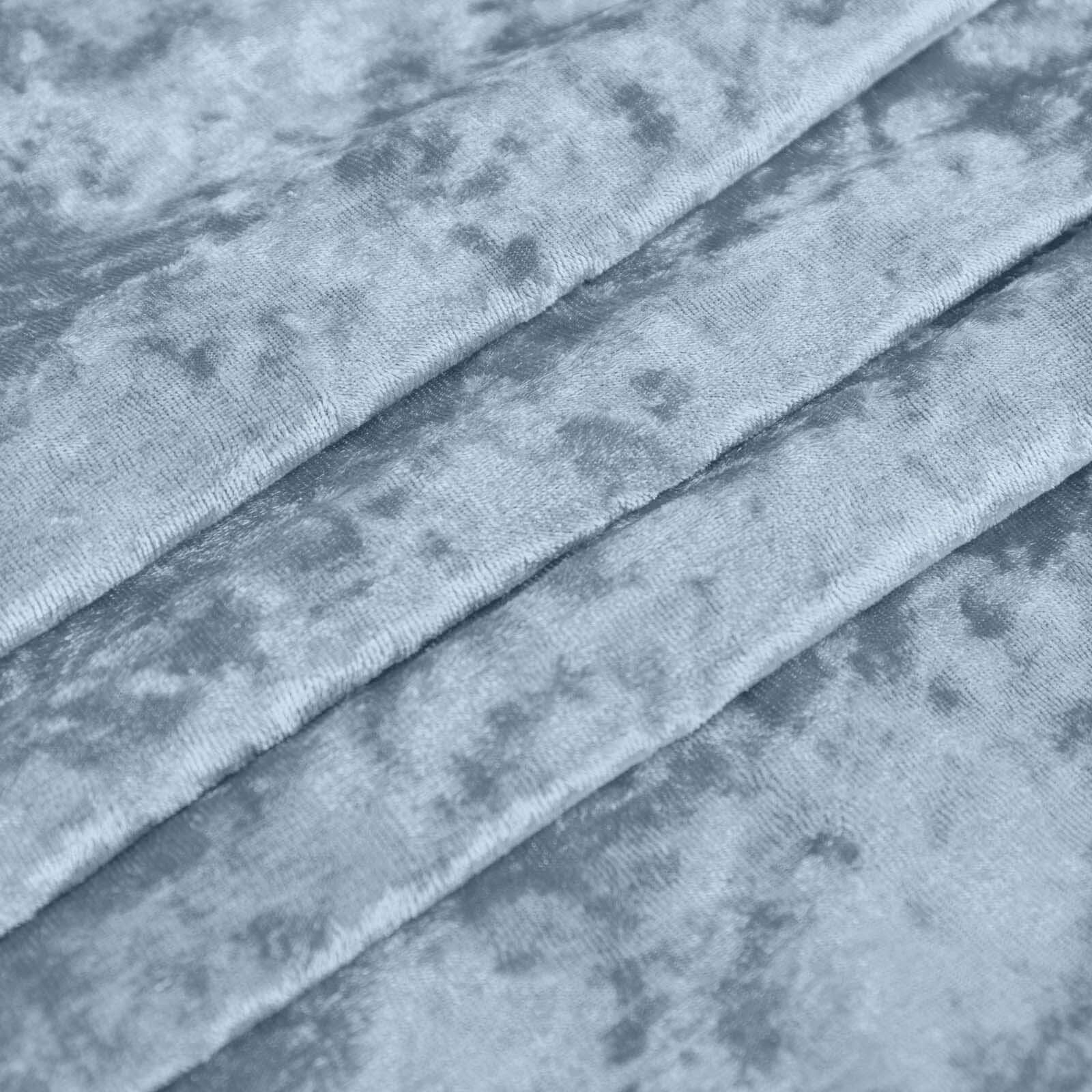 Dusty Blue Crushed Velvet Fabric Bolt, DIY Craft Fabric Roll - 65"x5 Yards - Image 3