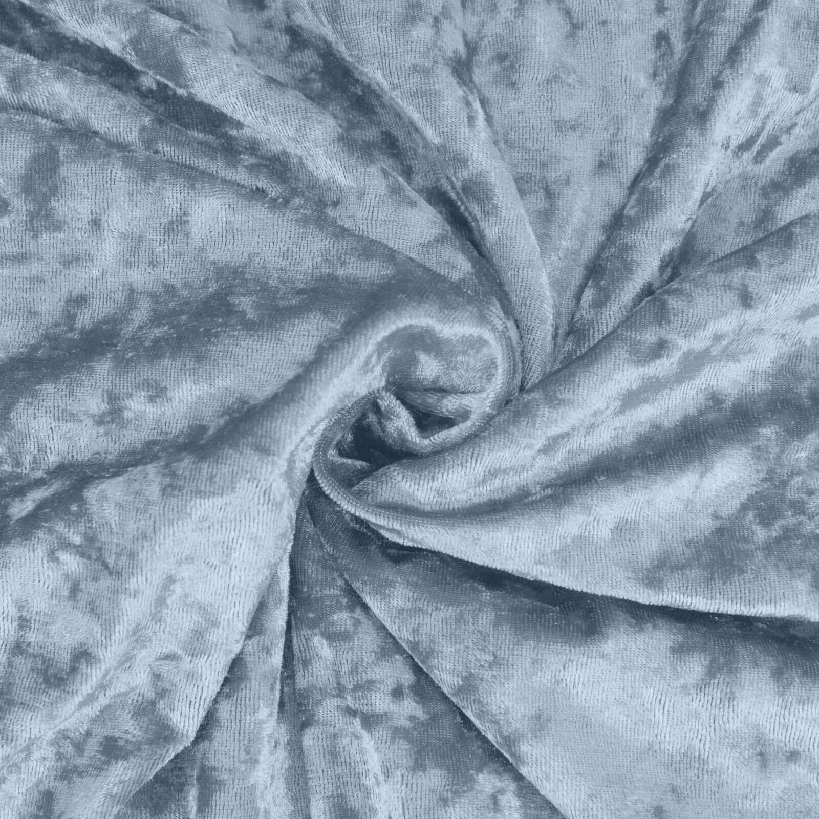 Dusty Blue Crushed Velvet Fabric Bolt, DIY Craft Fabric Roll - 65"x5 Yards - Image 8