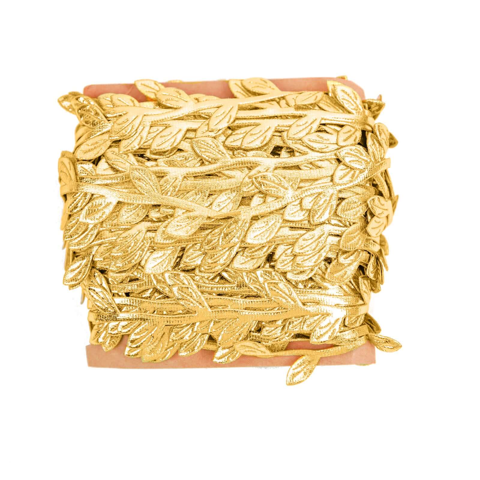 Olive Gold Leaf Ribbon Trim, Artificial Vines Leaf Garland For DIY Craft Party Wedding Home Decor 67ft - Image 7