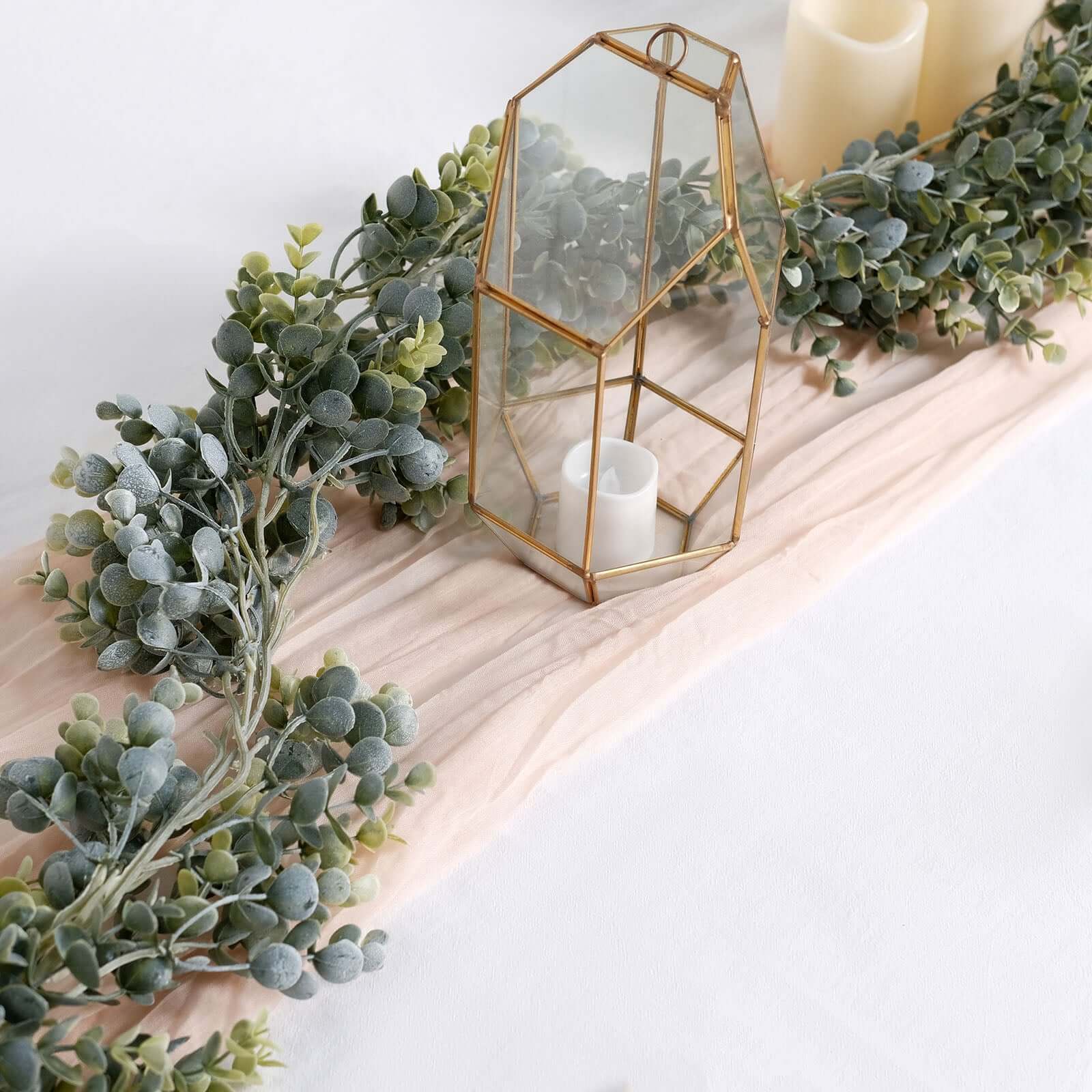 Lifelike Frosted Green Artificial Eucalyptus Leaf Garland Plant, Waterproof Faux Hanging Vine 6ft - Image 7
