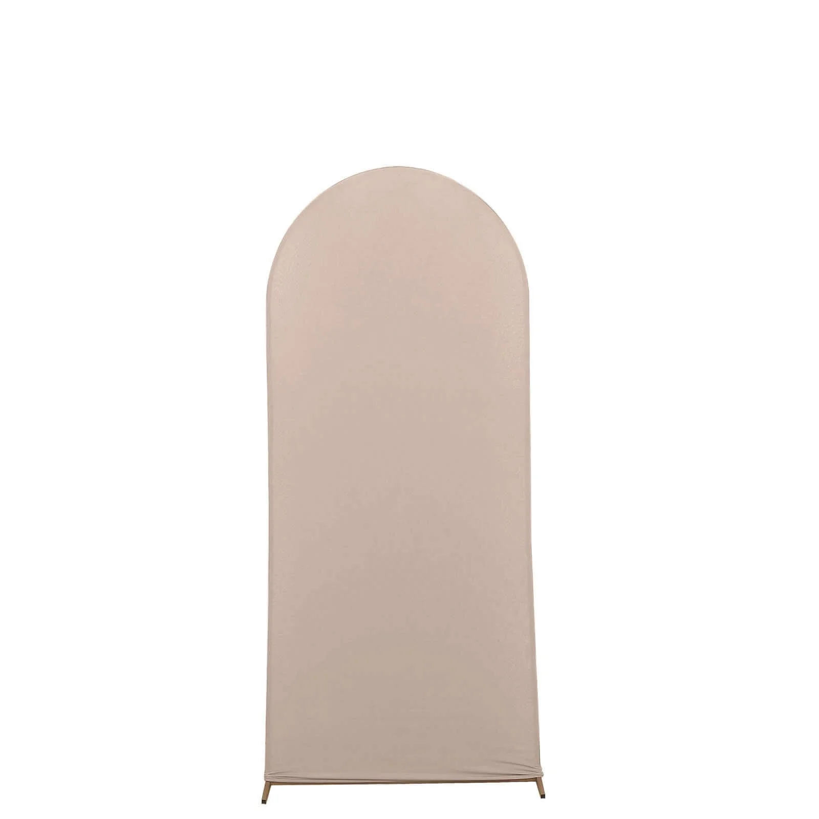 Matte Nude Spandex Fitted Wedding Arch Cover For Round Top Chiara Backdrop Stand 6ft - Image 6