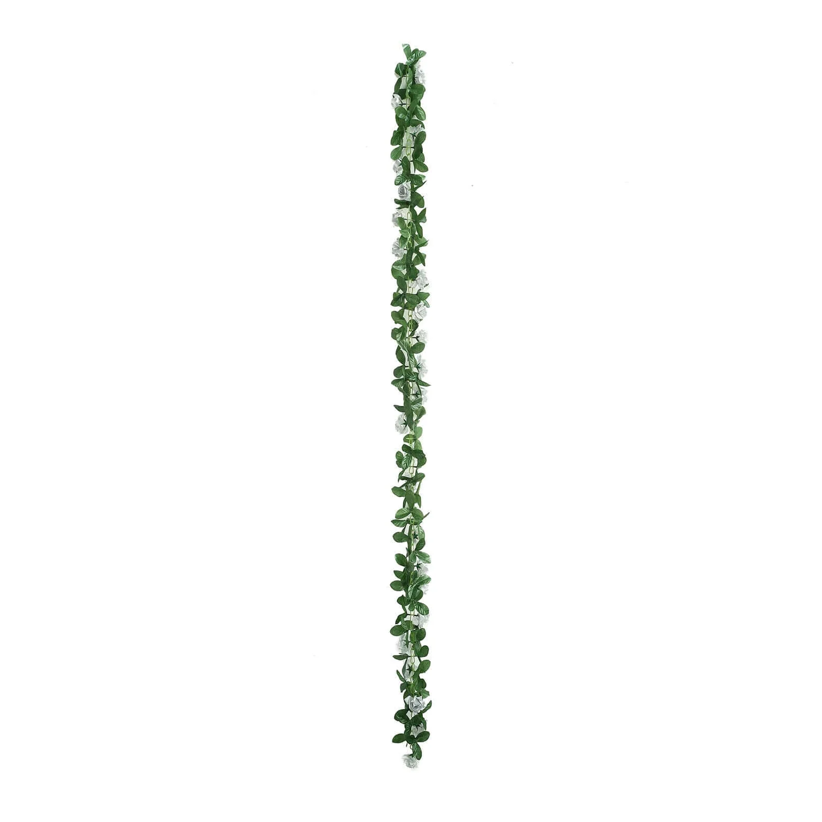 Silver Artificial Silk Rose Garland UV Protected Flower Chain 6ft - Image 7